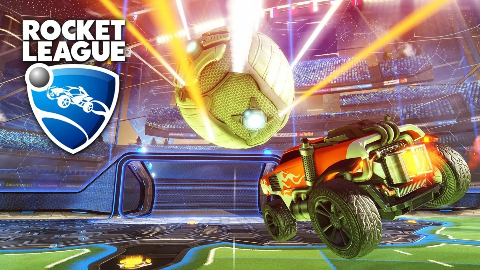 Rocket League HD Wallpaper: Epic Car Soccer Showdown