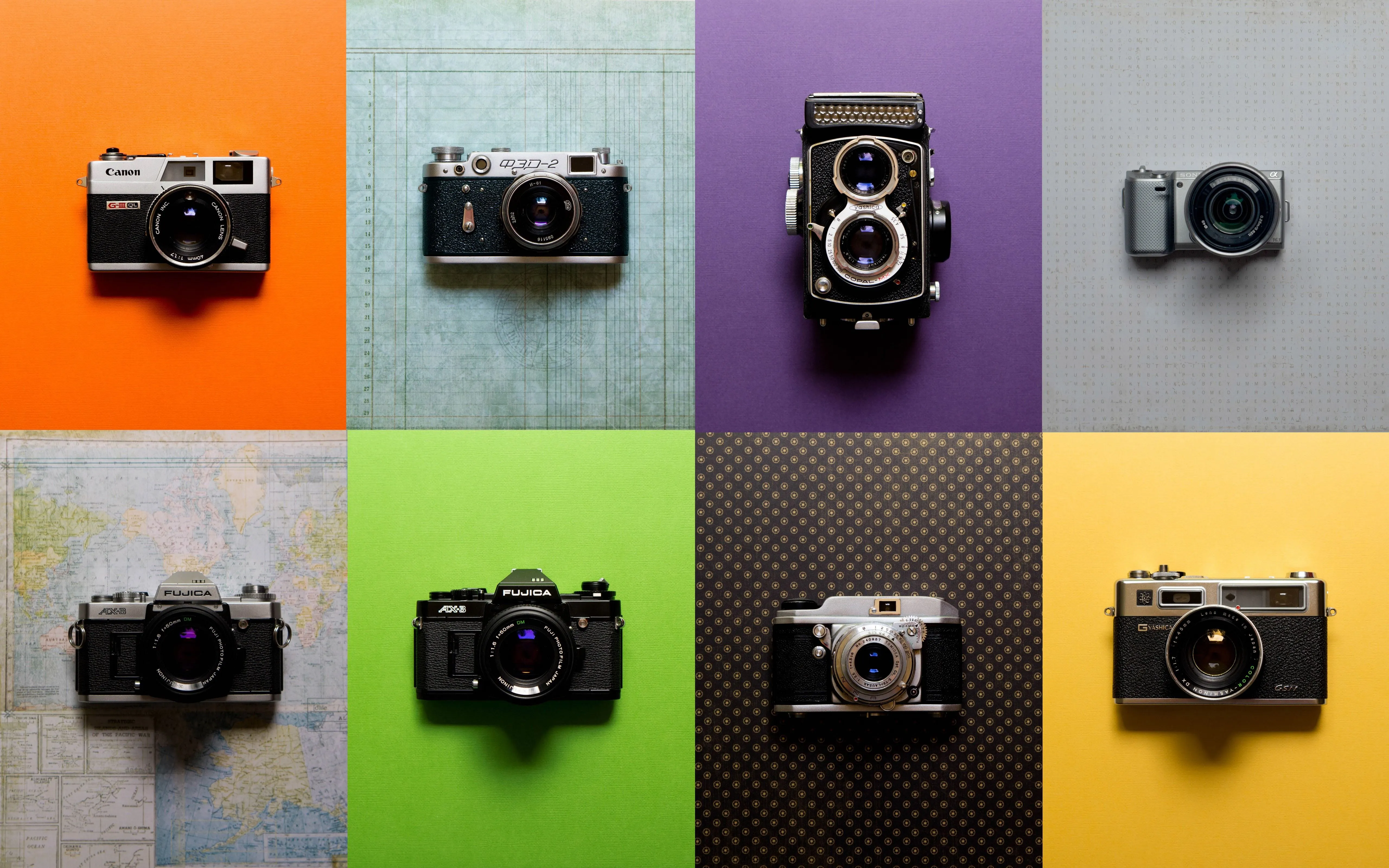 Download Sony Canon Man Made Camera 4k Ultra HD Wallpaper