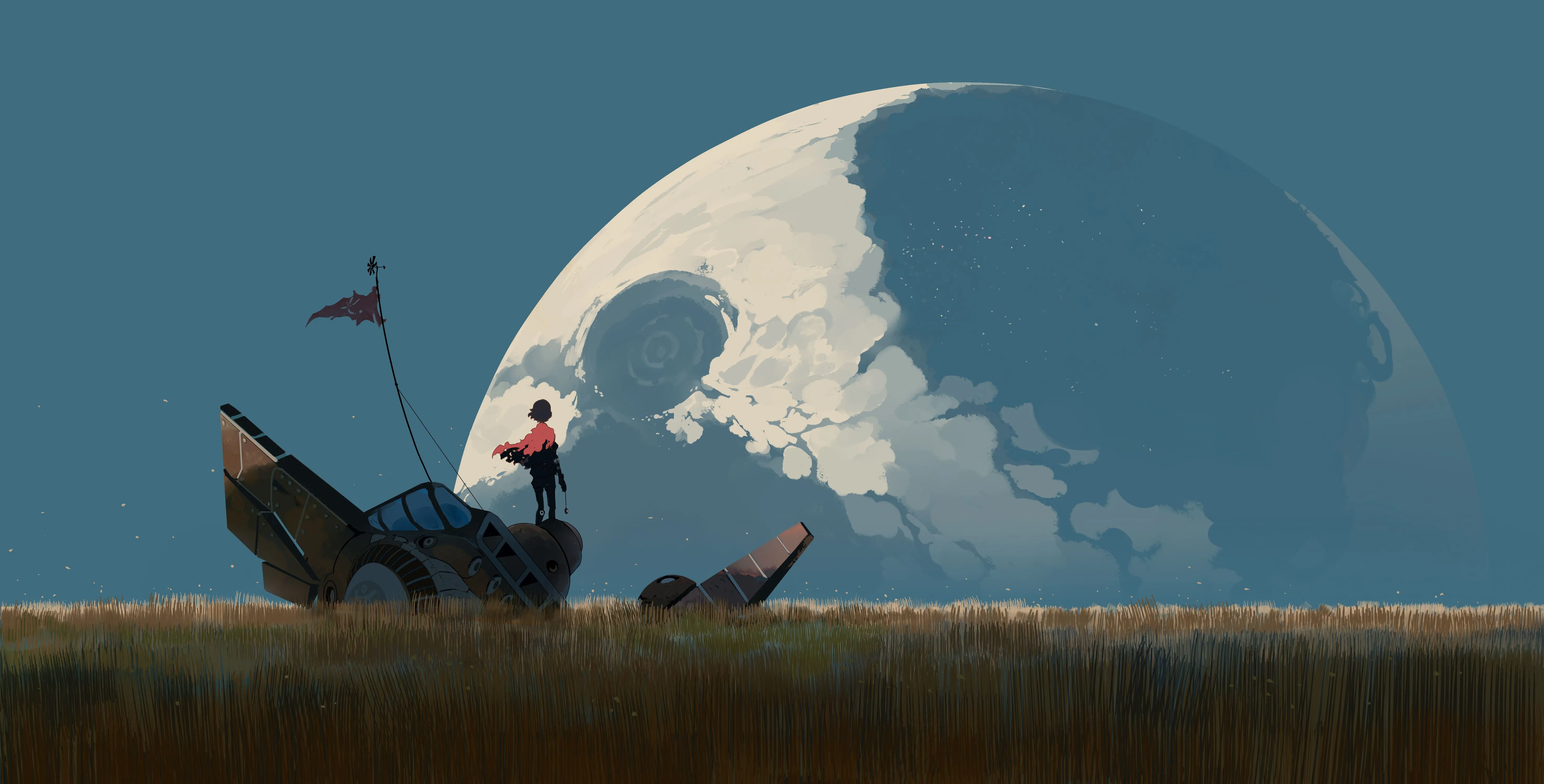 5K Anime Landscape Alone Adventure Wallpaper, HD Artist 4K Wallpaper, Image and Background