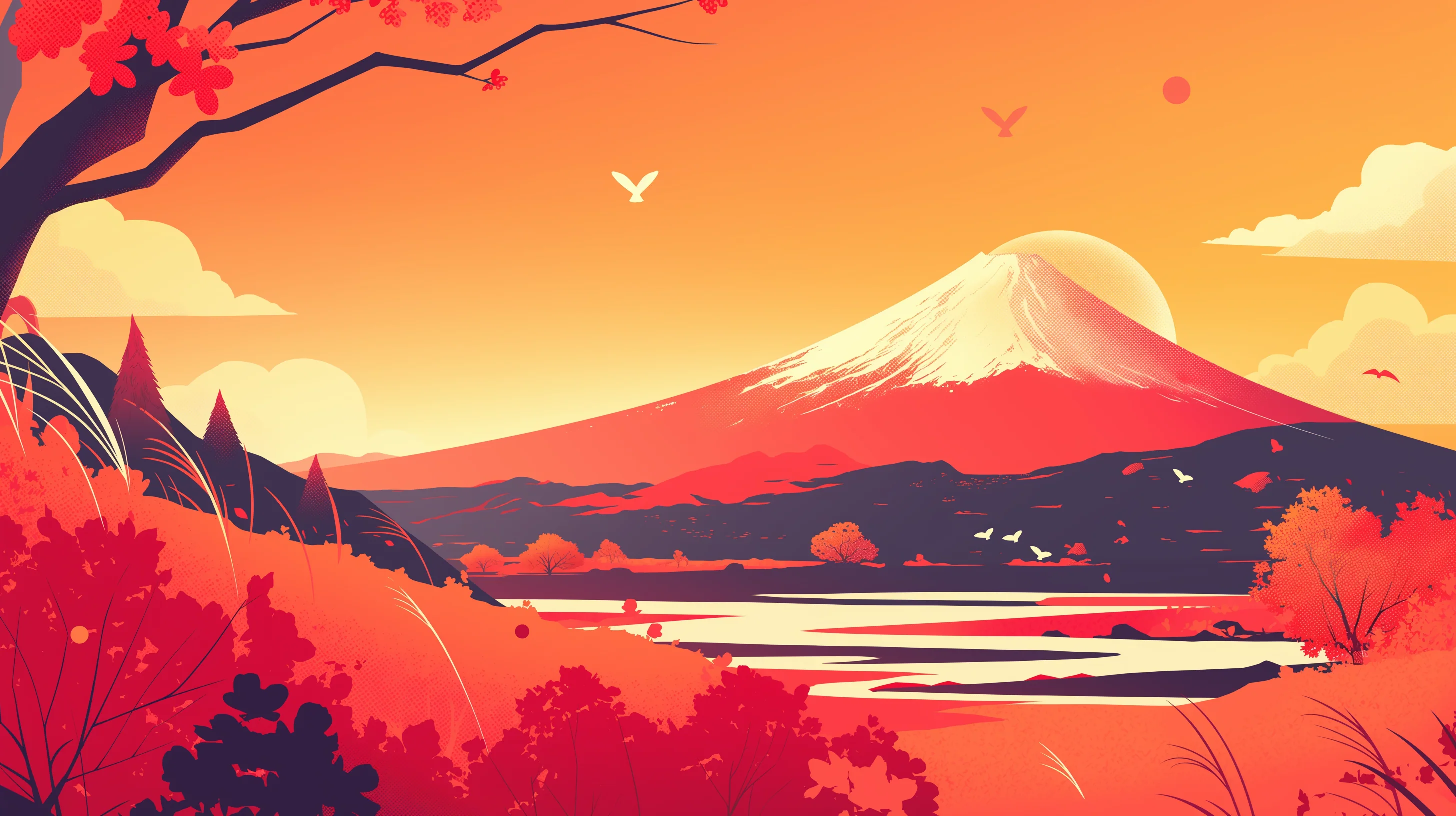 Mount Fuji Mural Wallpaper