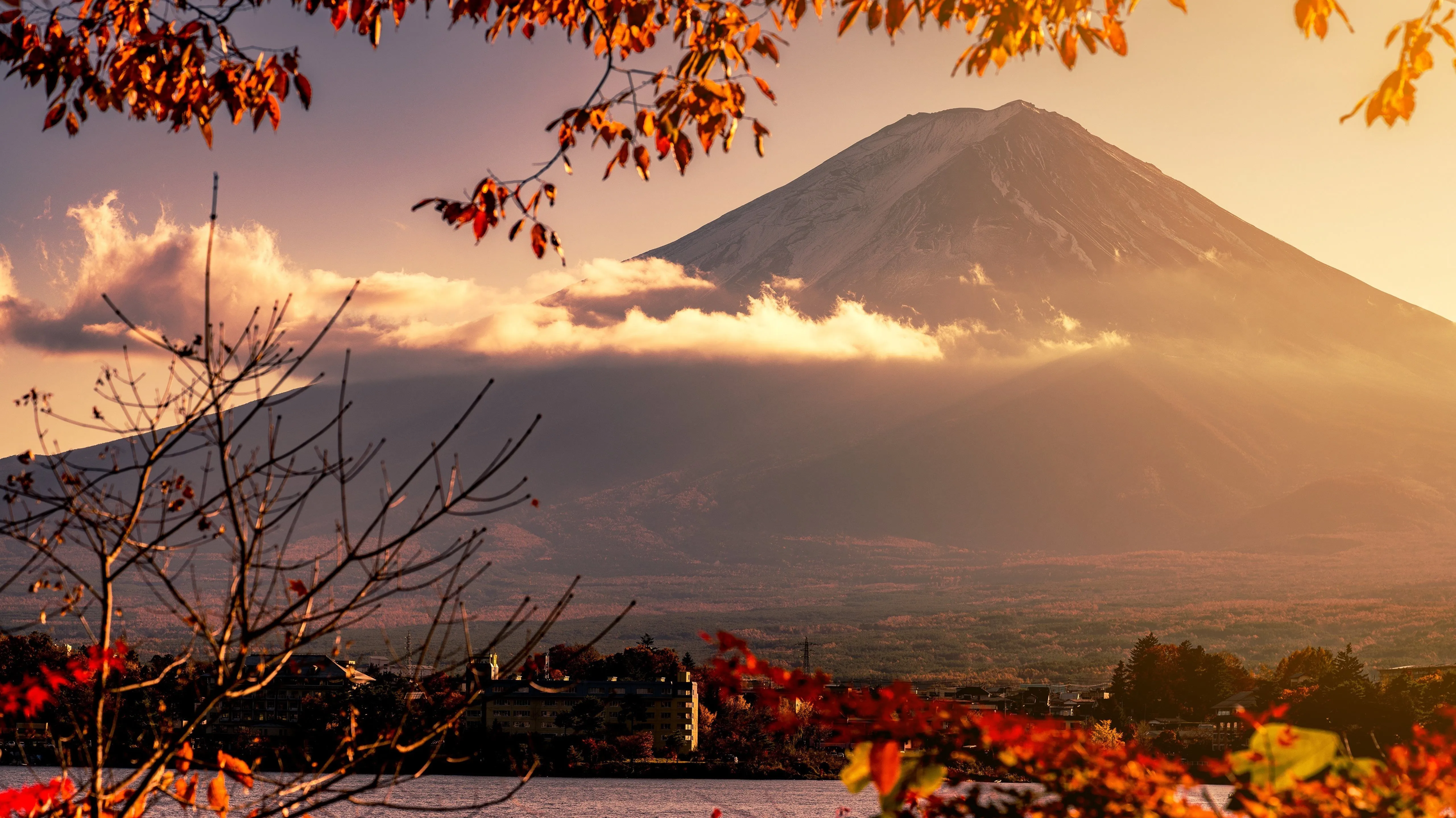 mount fuji volcano morning 5k MacBook Air Wallpaper Download