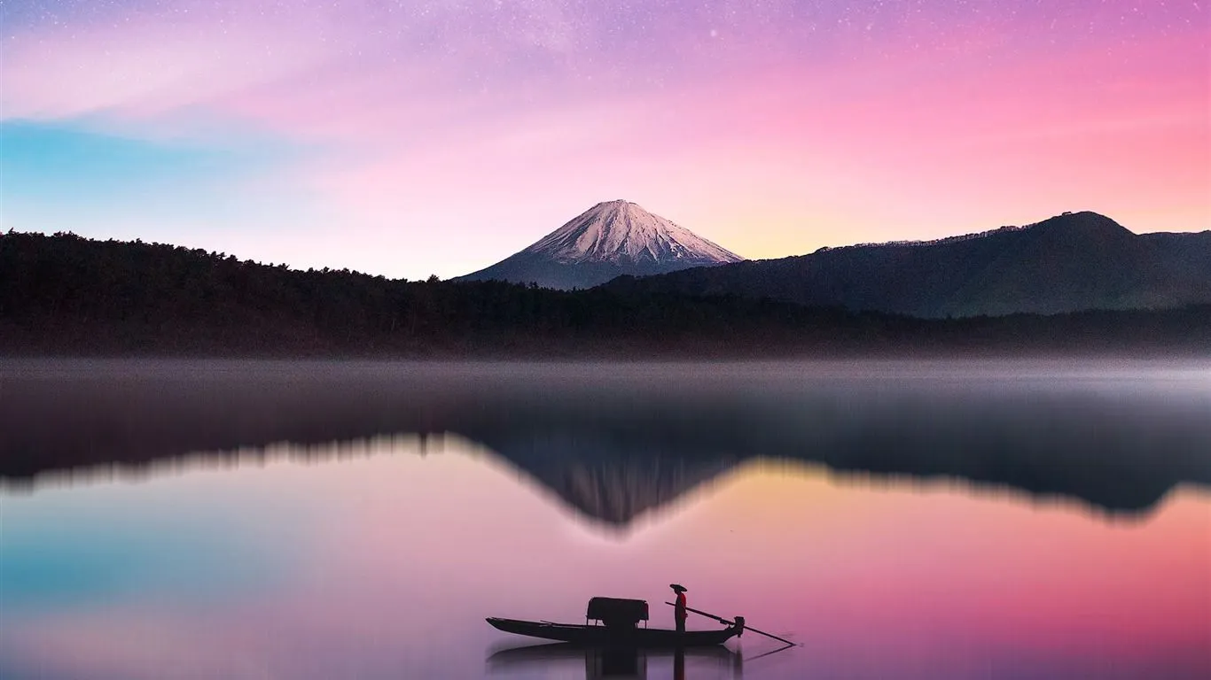 Milky Way Mount Fuji Sunset Landscape
