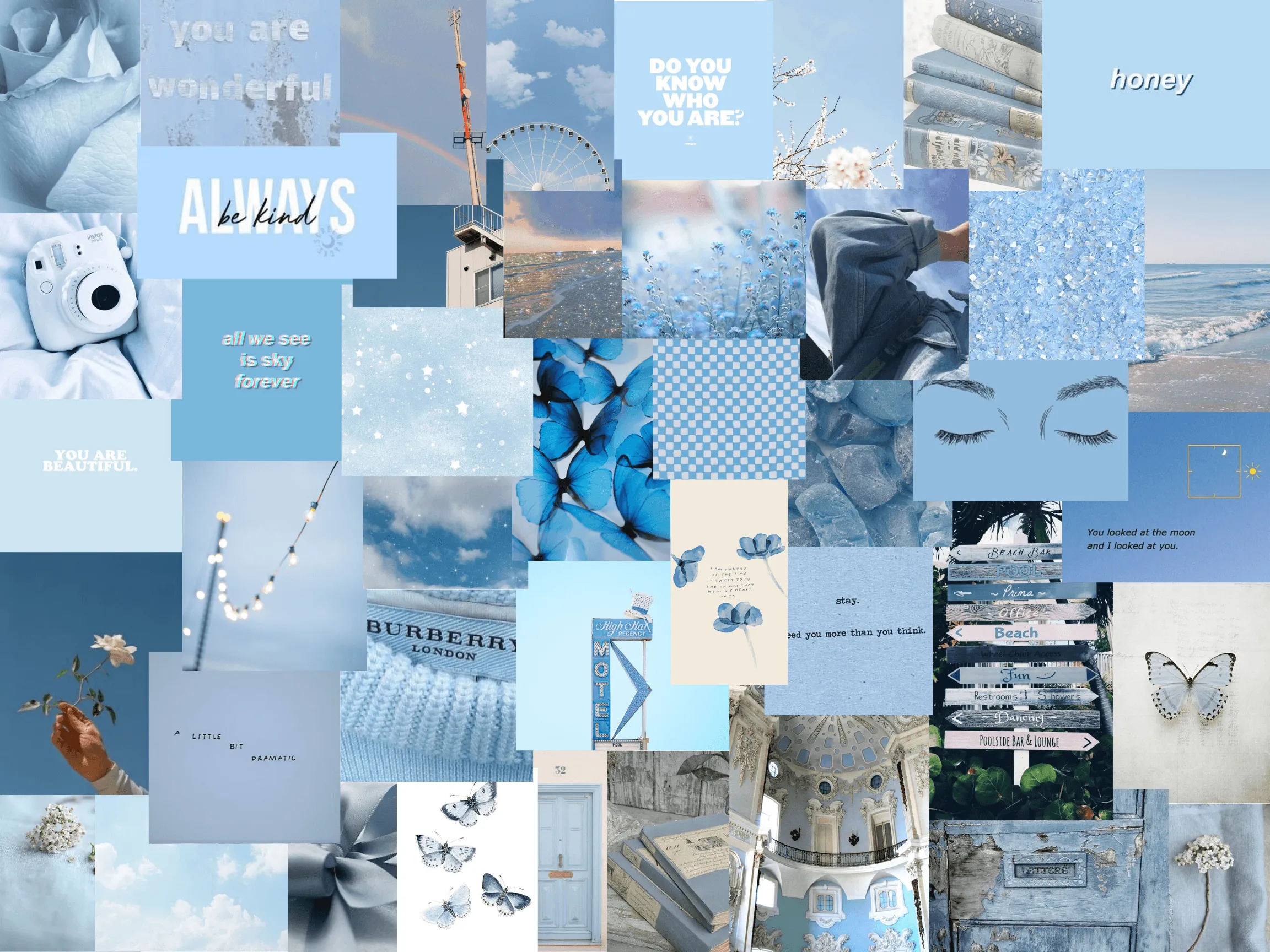 Aesthetic Blue Computer Wallpaper, HD Background on WallpaperBat