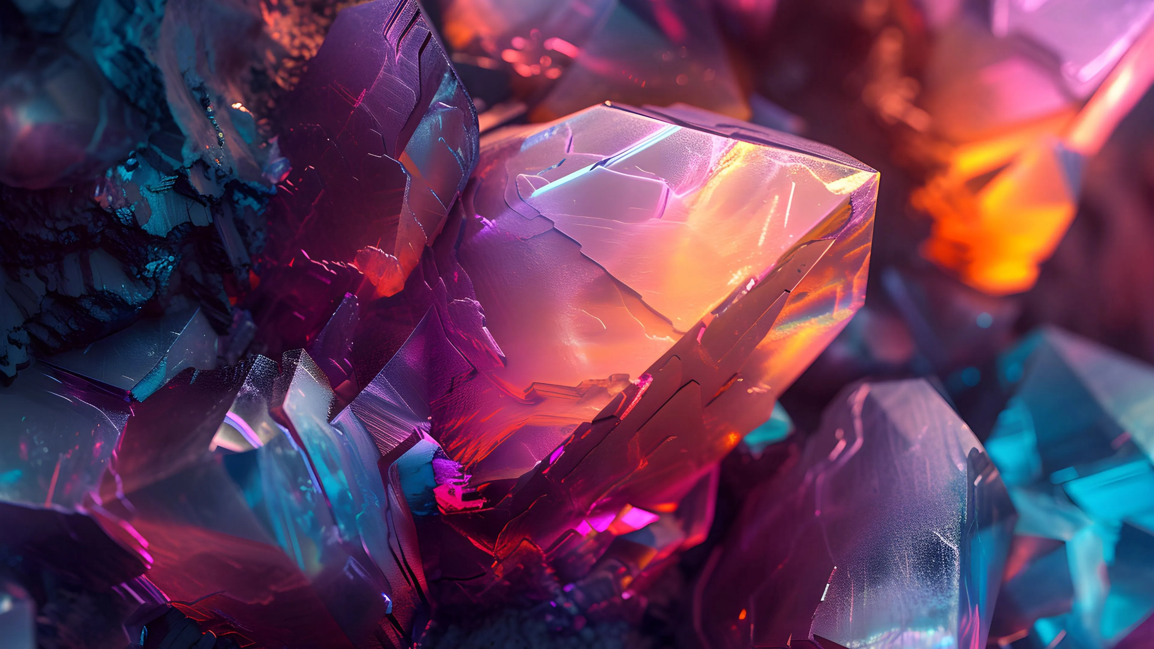 Gemstone Wallpaper 4K, Crystals, Abstract background, 5K