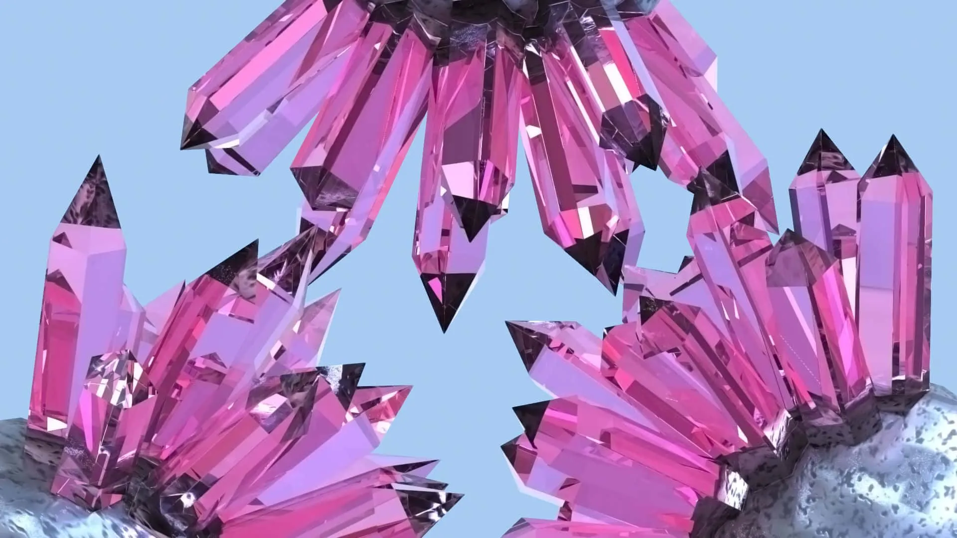 Download Stunning Pink Crystal Quartz Cluster Wallpaper