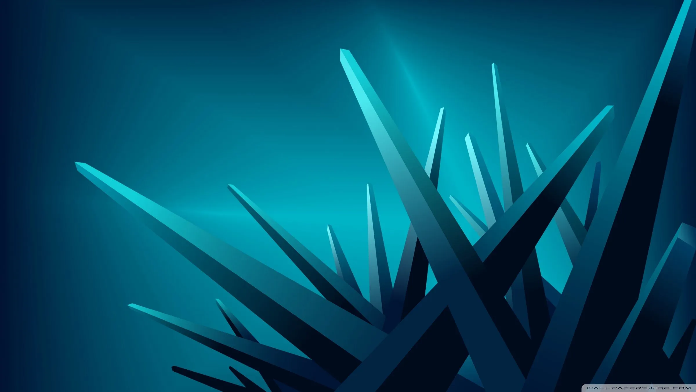 Blue 3D Crystals 4K UHD Wallpaper for UltraHD Desktop and TV, Smartphone and Tablet Devices