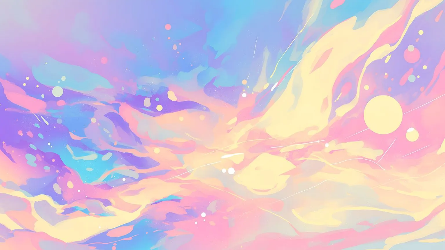 Colorful Pastel Cosmic Sky Desktop Wallpaper in 4K