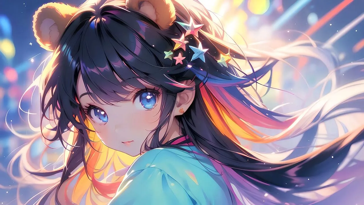 Bear Anime Girl for Desktop Wallpaper. Genzan12 Art Shop