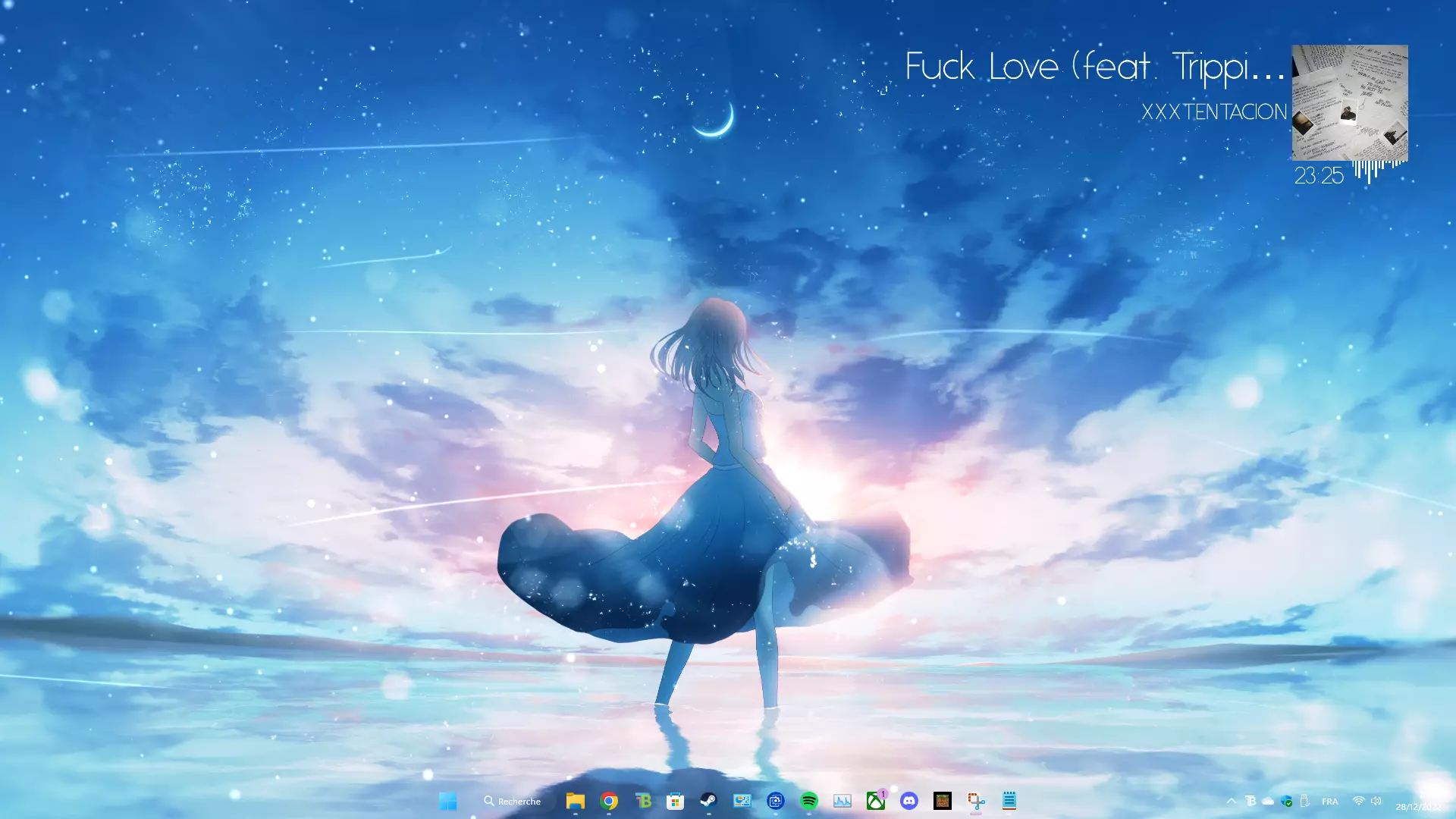 Live wallpaper Anime Girl Ultra HD [V4] + Media Integration download on VSThemes.org