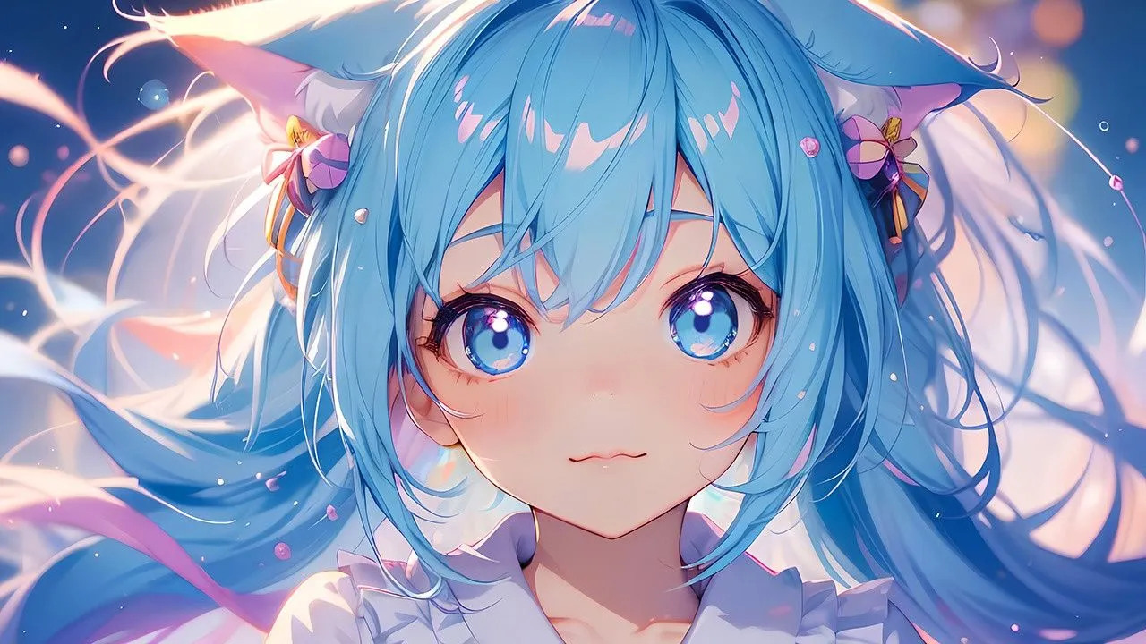 Nekomimi Anime Girl Desktop Wallpaper. Genzan12 Art Shop