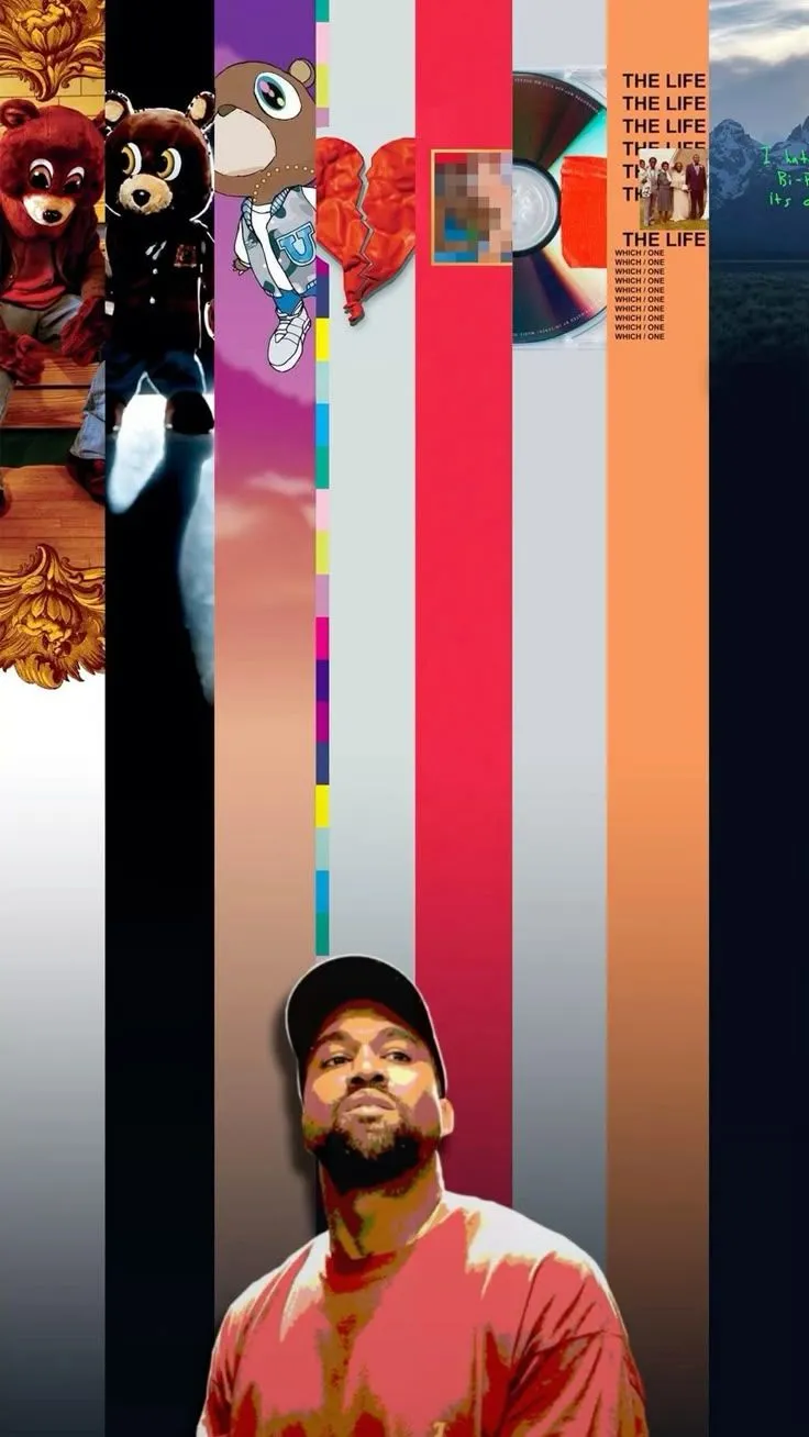 Kanye West albums iPhone wallpaper