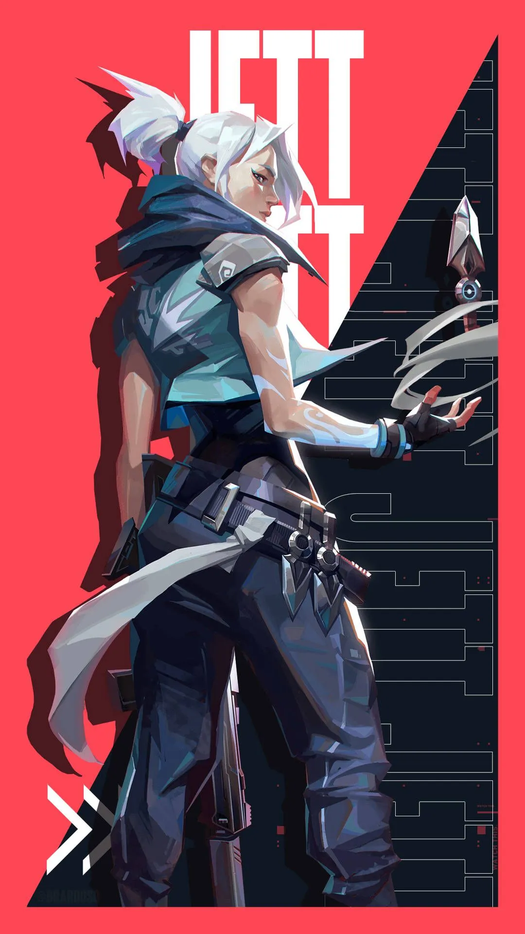 Download Phone Valorant Jett Kunai Wallpaper