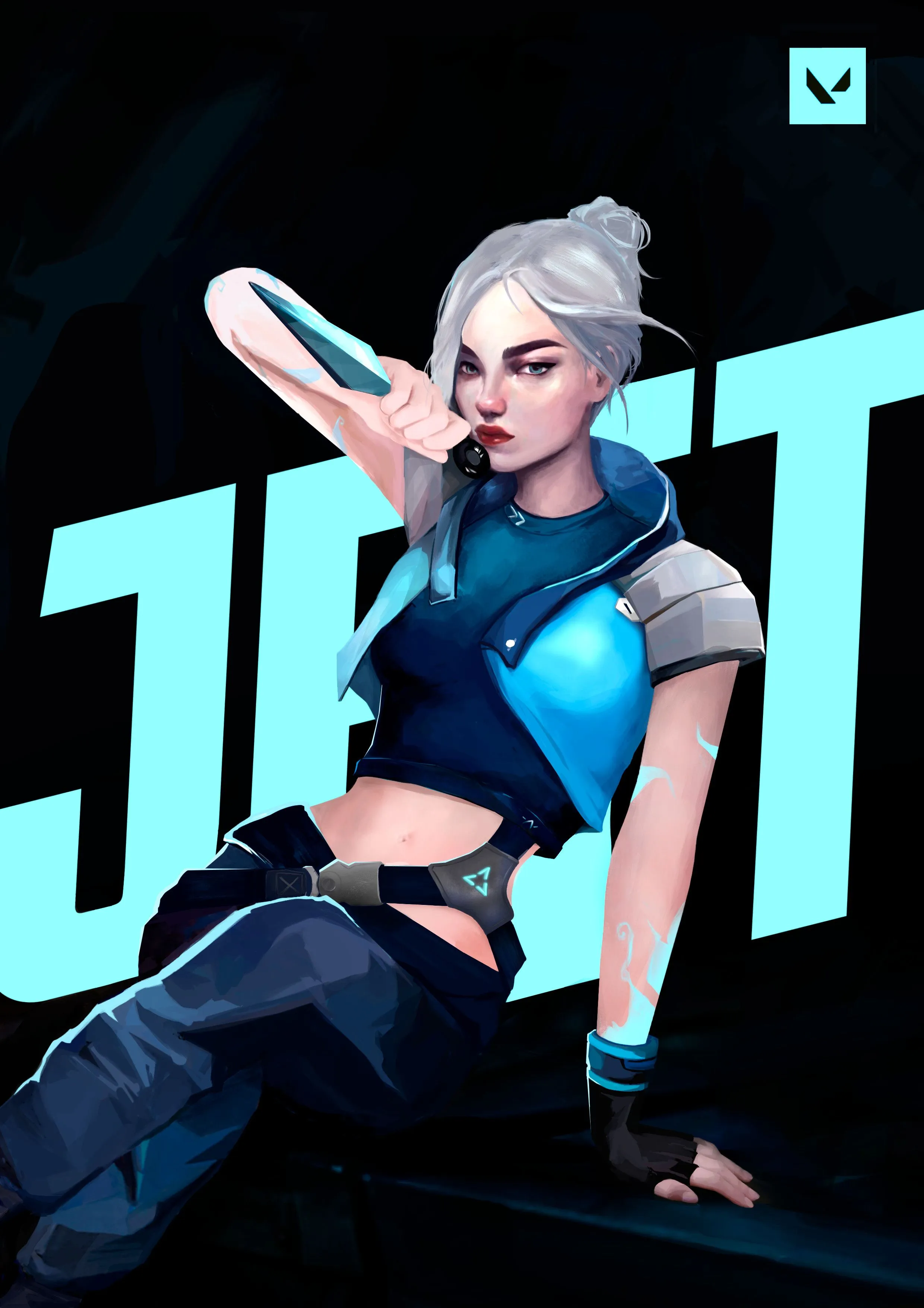 Jett Valorant Illustration Wallpaper, HD Games 4K Wallpaper, Image and Background