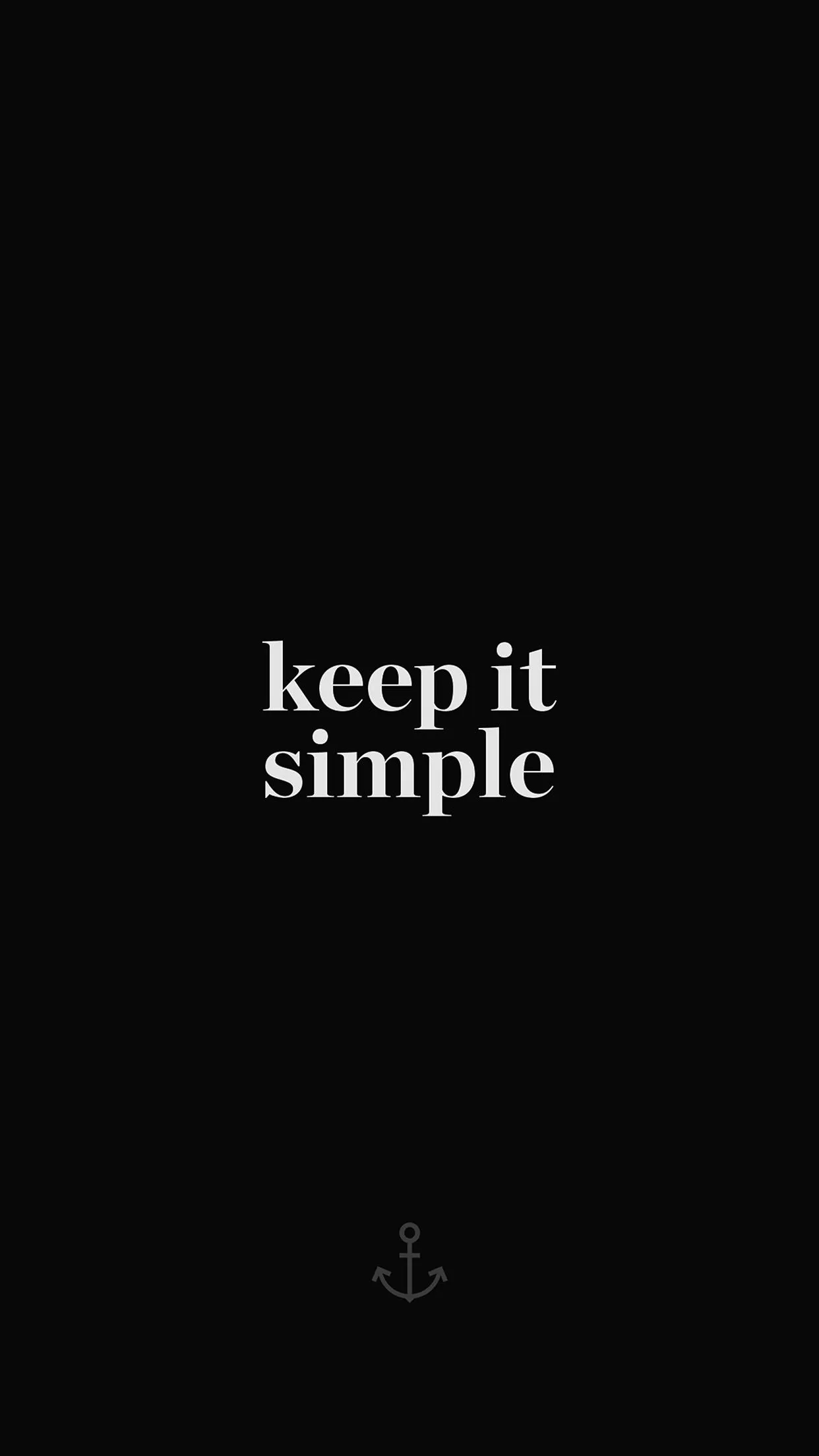Keep it simple word quote dark illustration art Свали Безплатно тапети за телефон iPhone