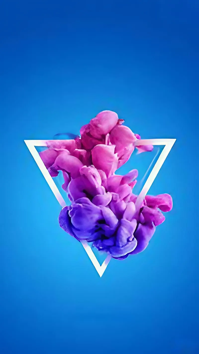 Trending Mobile, Pink Smoke, blue background, HD phone wallpaper
