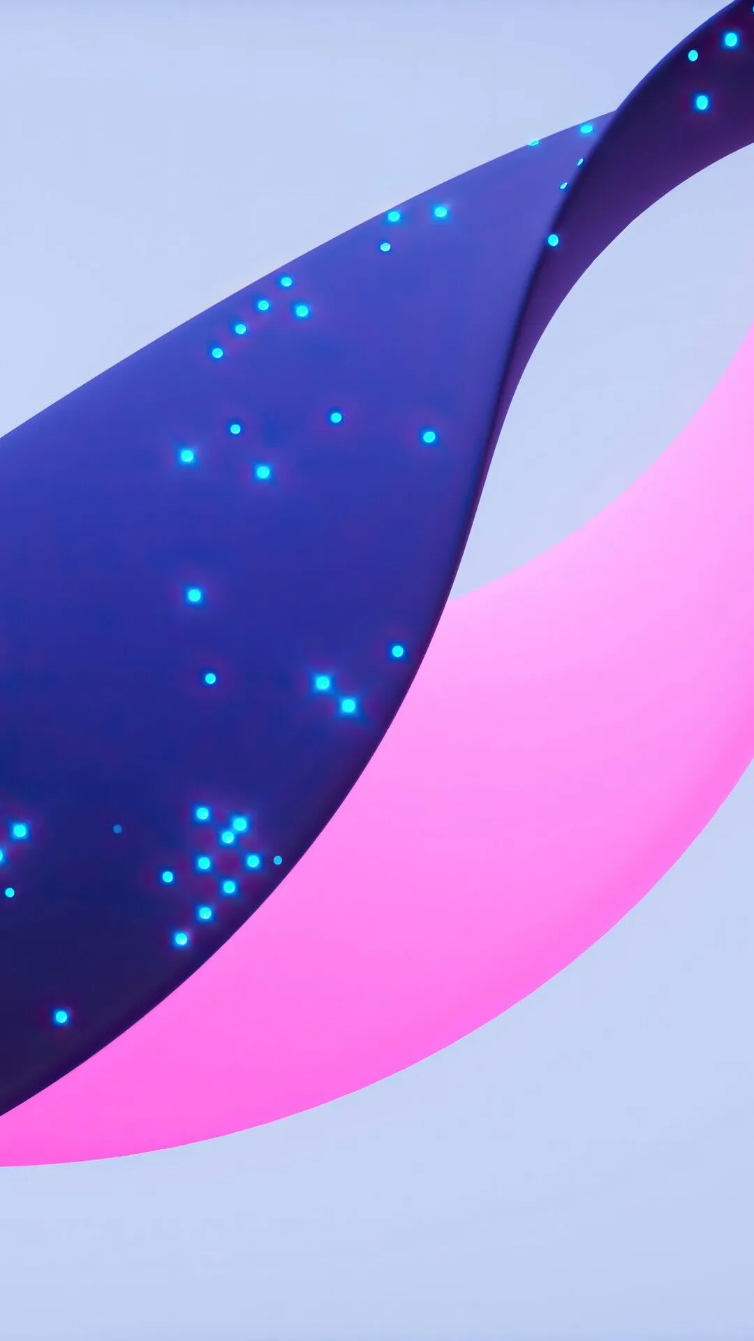 Abstract Digital Art With Blue And Pink Ribbons HD Phone Wallpaper