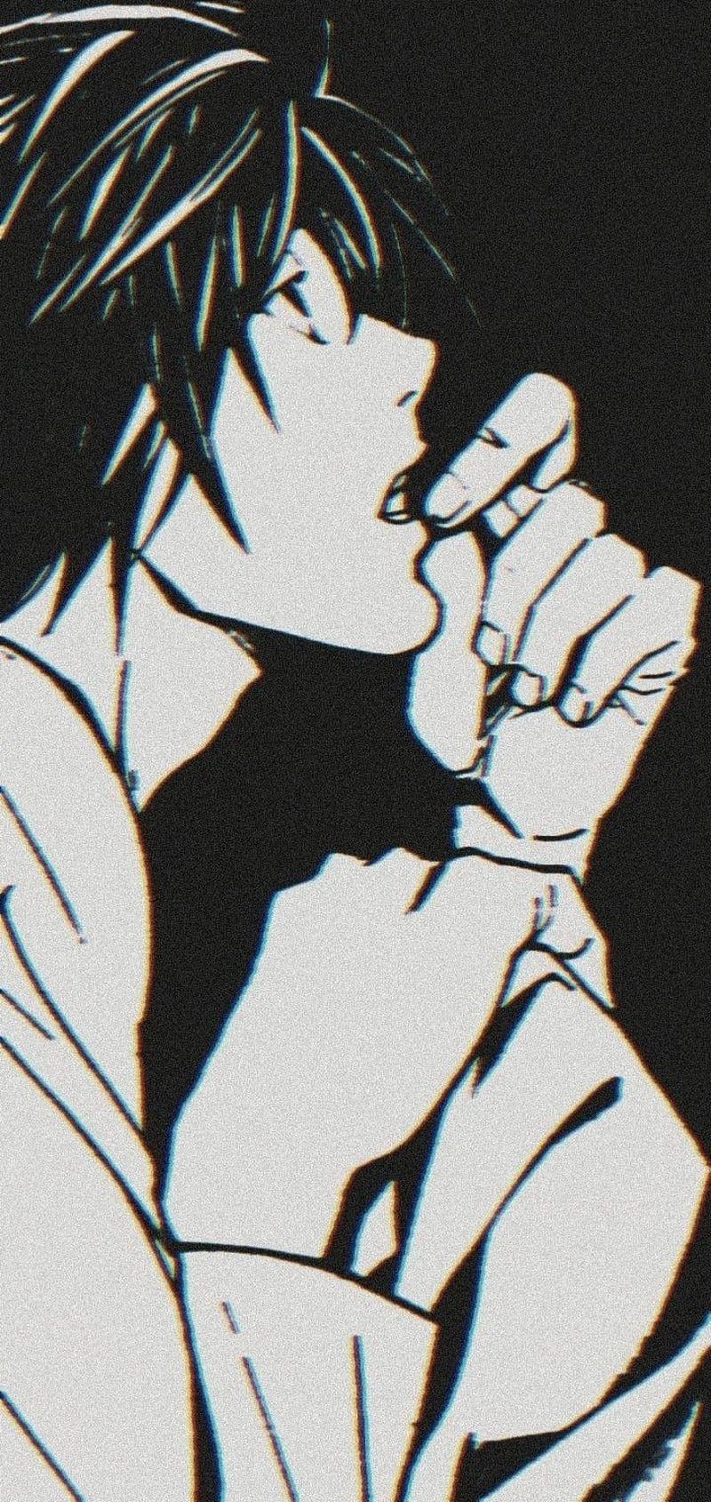 L Deathnote, deathnote, l lawliet, shinigami, yagami light, HD phone wallpaper