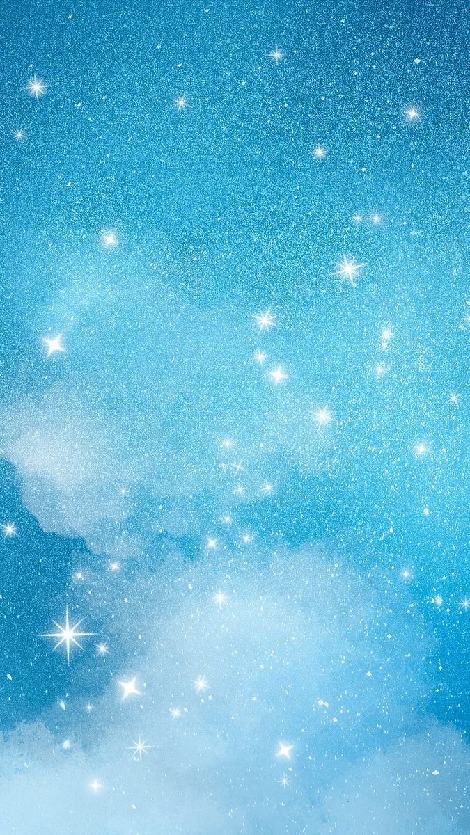 Download premium image of Stars mobile background, sparkling blue sky design by Busbus about iphone wallpaper, shooting stars, aesthetic light blue background, glitter diamond, and blue flare 4215576