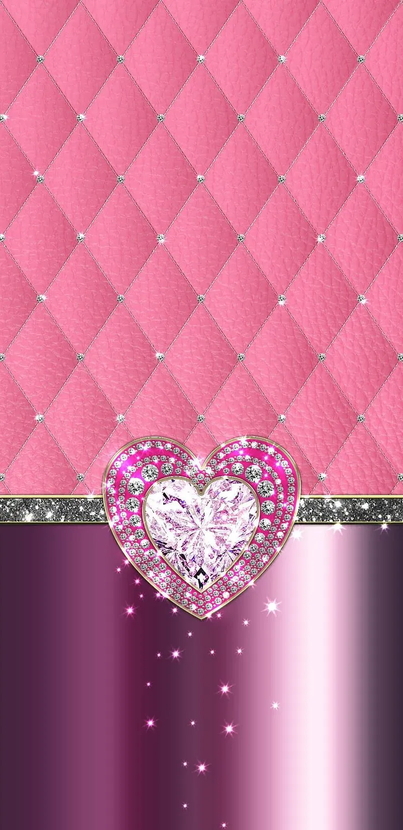 Glitterheart, bonito, girly, glitter, heart, hearts, love, padded, pink, pretty, HD phone wallpaper