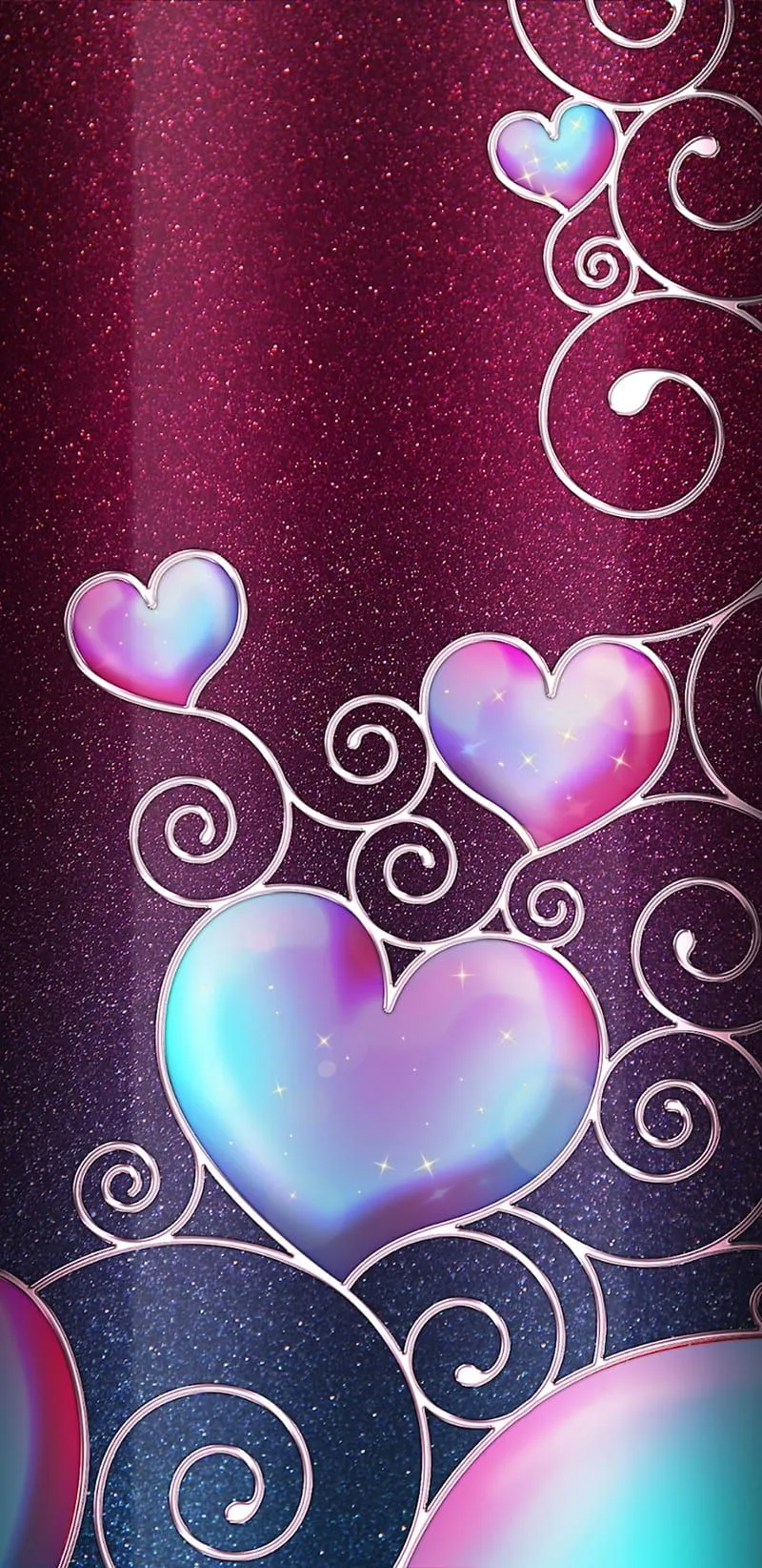 Glitterheart, bonito, girly, glitter, heart, hearts, love, padded, pink, pretty, HD phone wallpaper