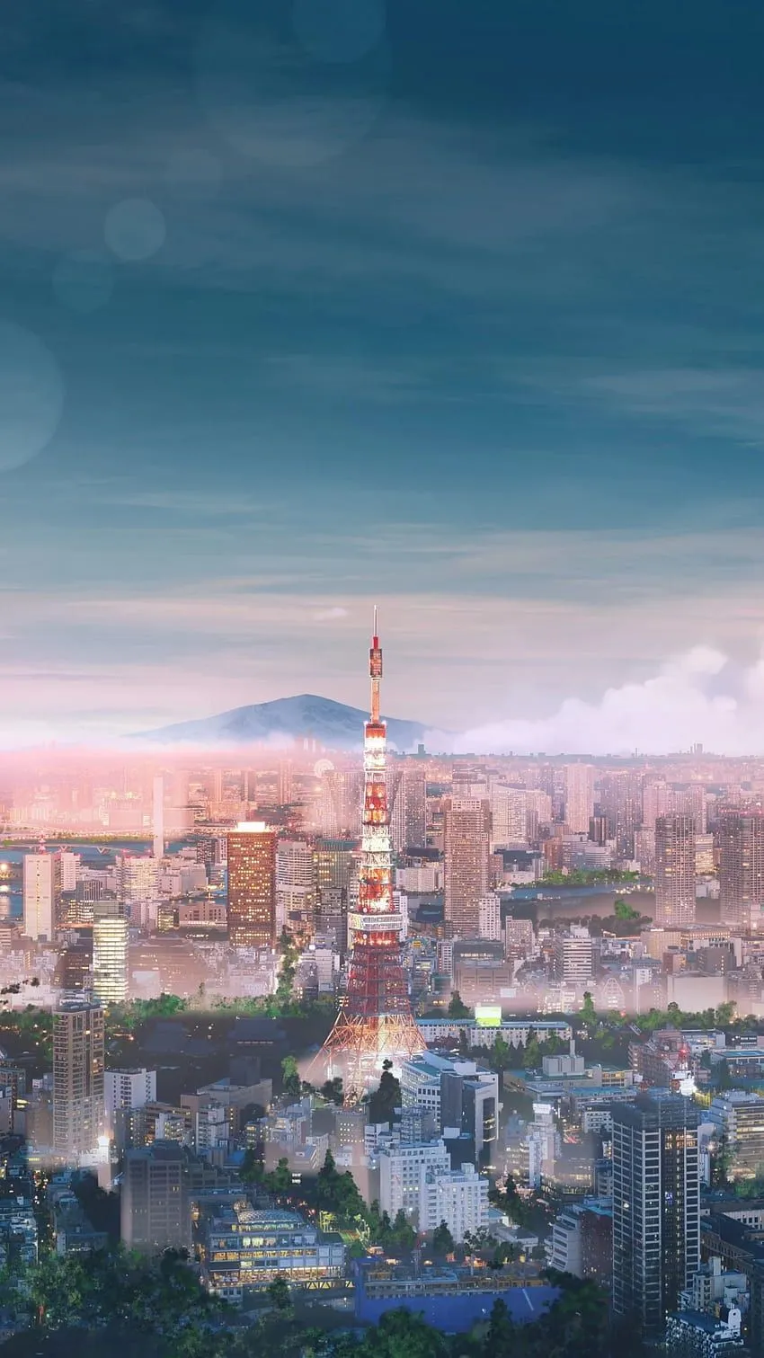 Tokyo City Anime HD phone wallpaper