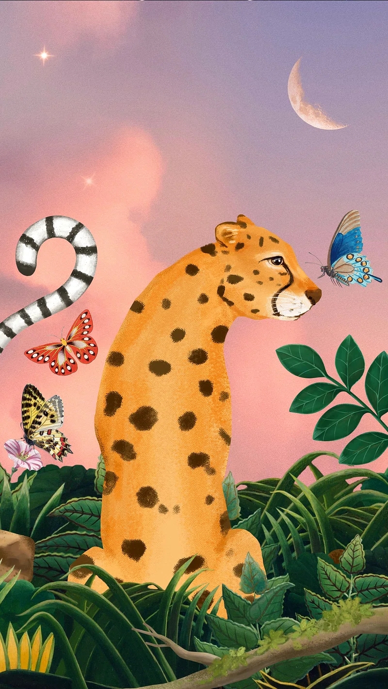 Cheetah Painting iPhone Wallpaper Image Wallpaper