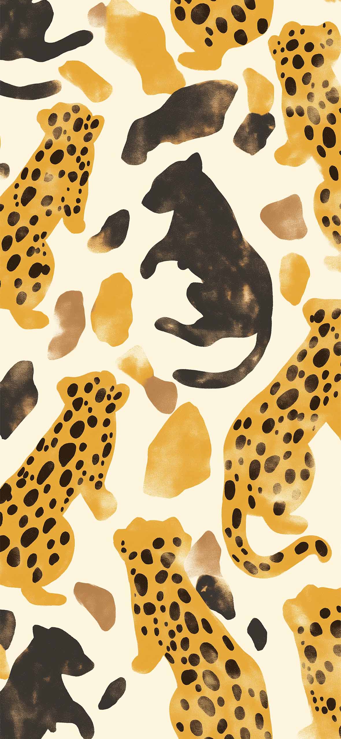 Wild Leopard & Panther Pattern Aesthetic Wallpaper