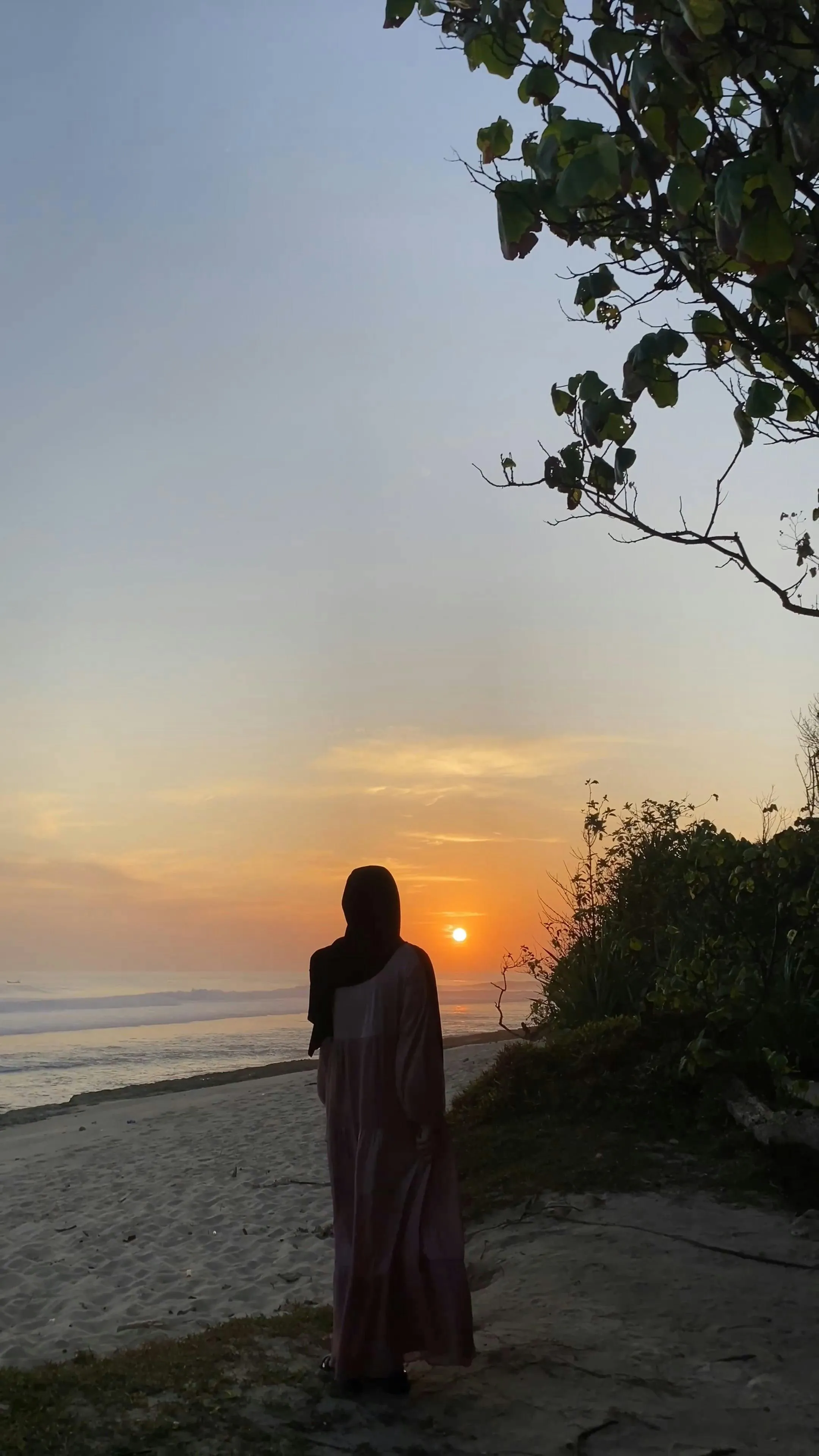 Hijab Woman Back View Sunset Free Stock Video Footage, Royalty Free 4K & HD Video Clip