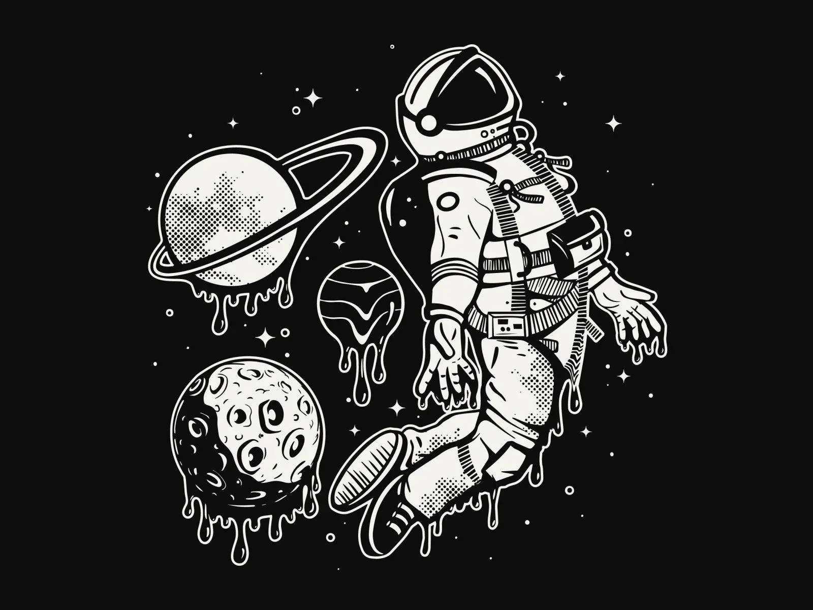 Black Drippy Wallpaper