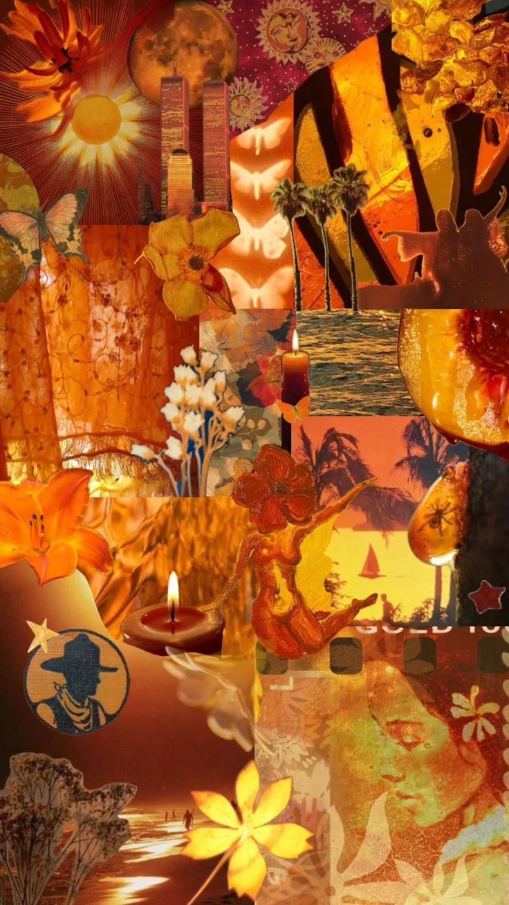 amber #aesthetic #wallpaper #vibes #art #orange #color #collage #nature #summer #flowers