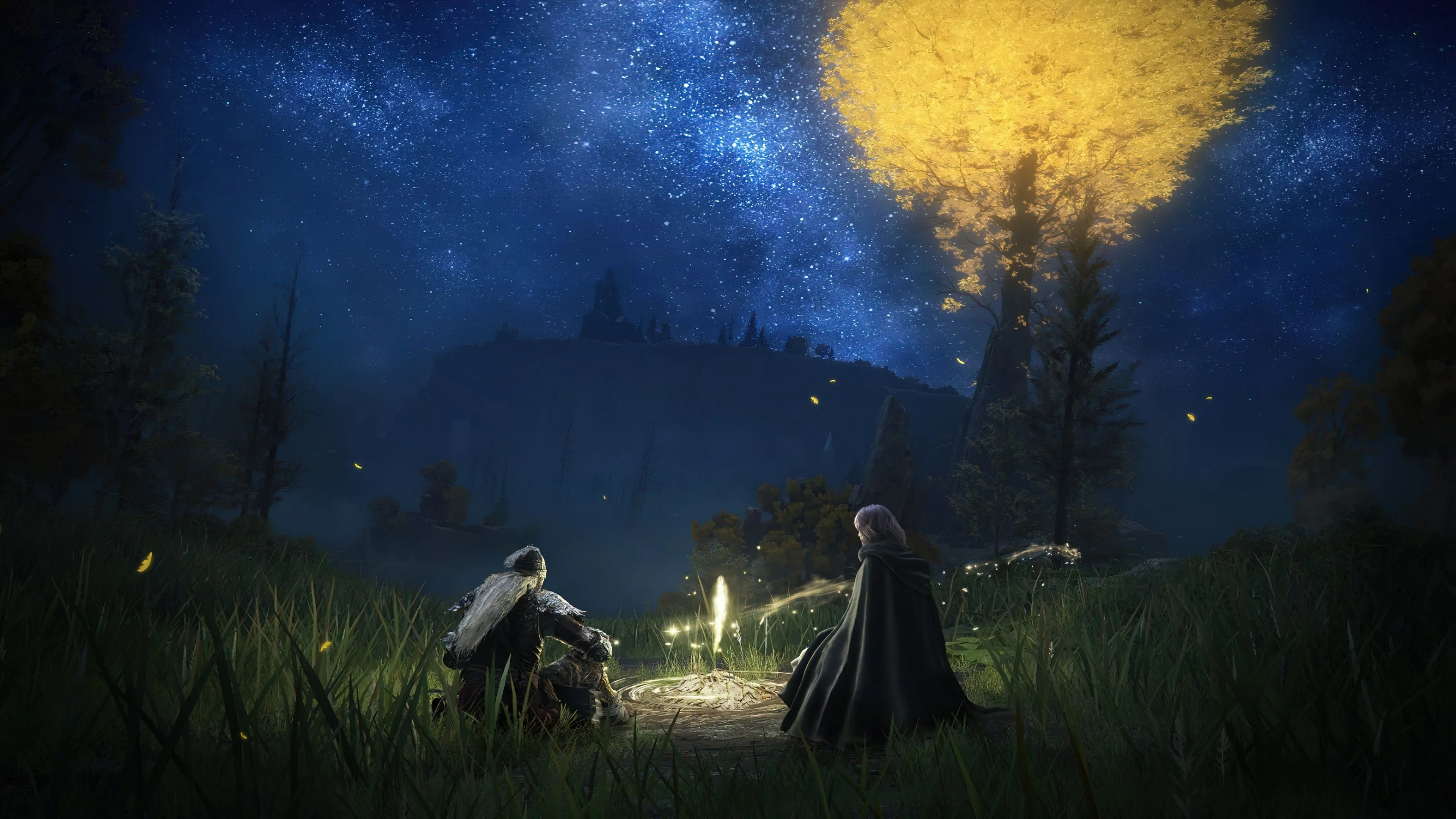 Wallpaper night, Game Art, open world, Star Sky, Elden Ring for mobile and desktop, section игры, resolution 3840x2160