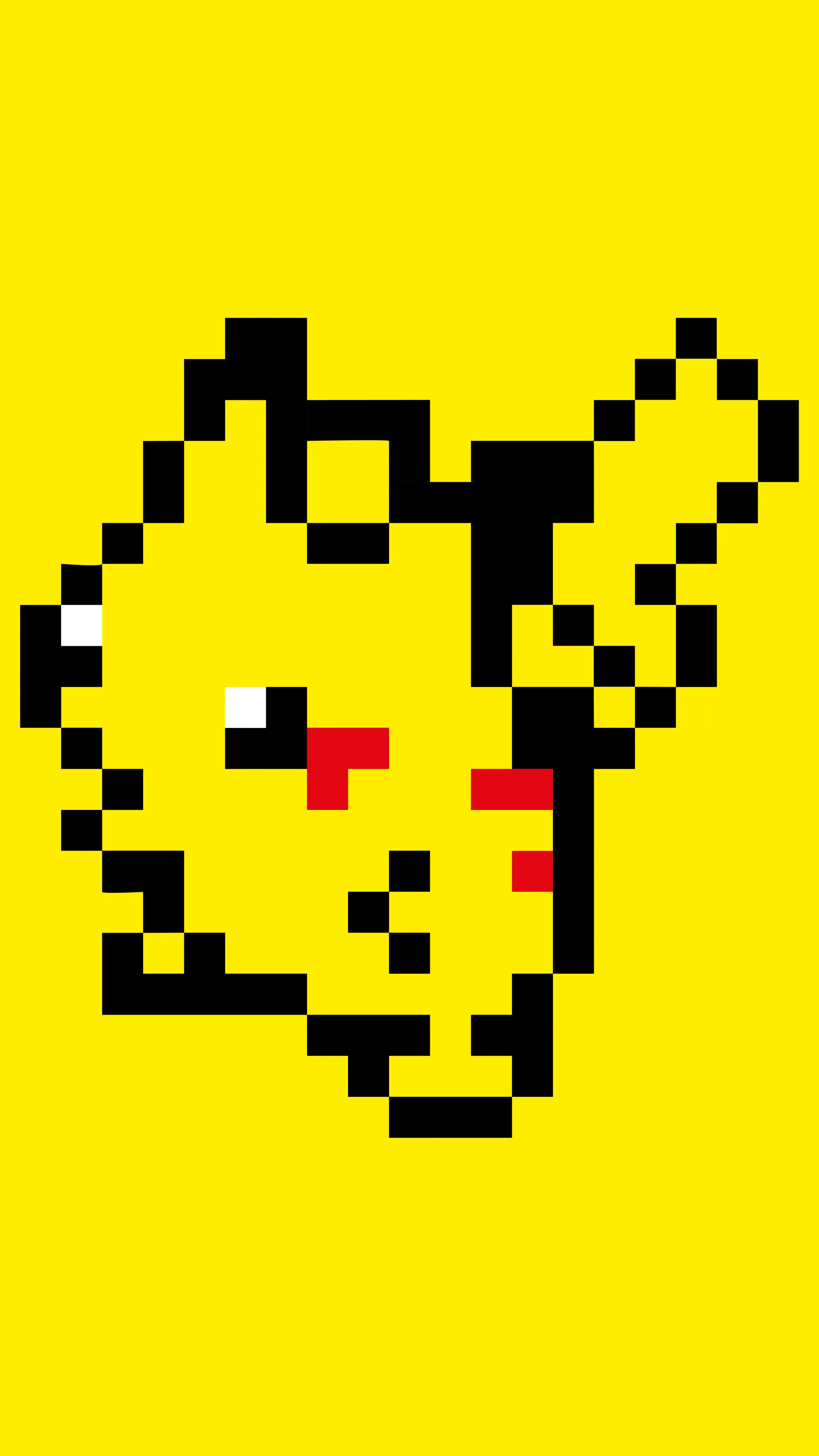 Pikachu Wallpaper 4K, Pixel art, 12K, Yellow background