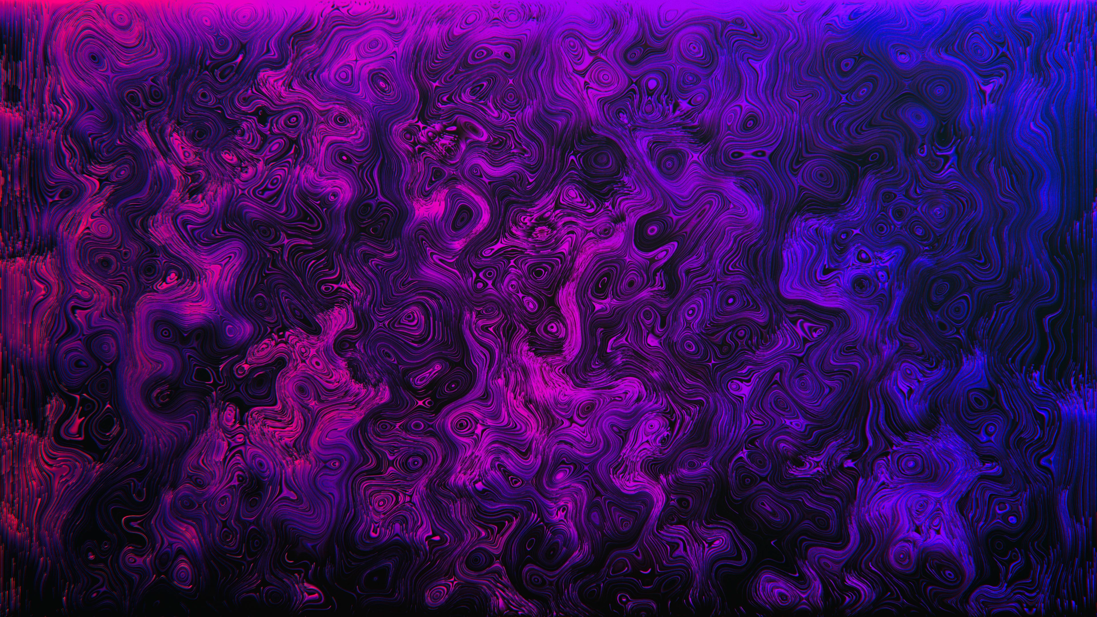 Neon purple abstract waves Wallpaper 4k for Desktop