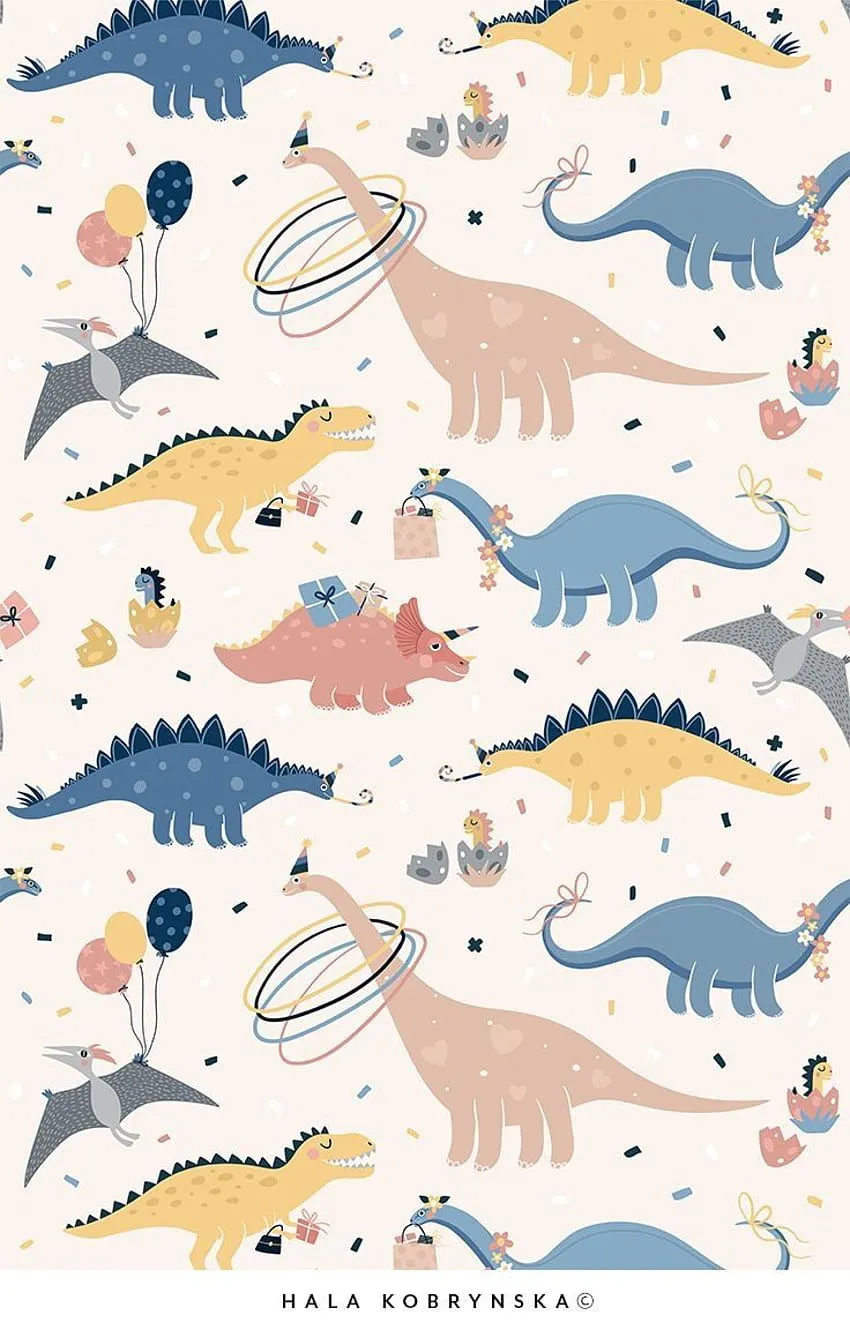 Dinosaur Pattern, Cute Dinosaur Phone HD phone wallpaper