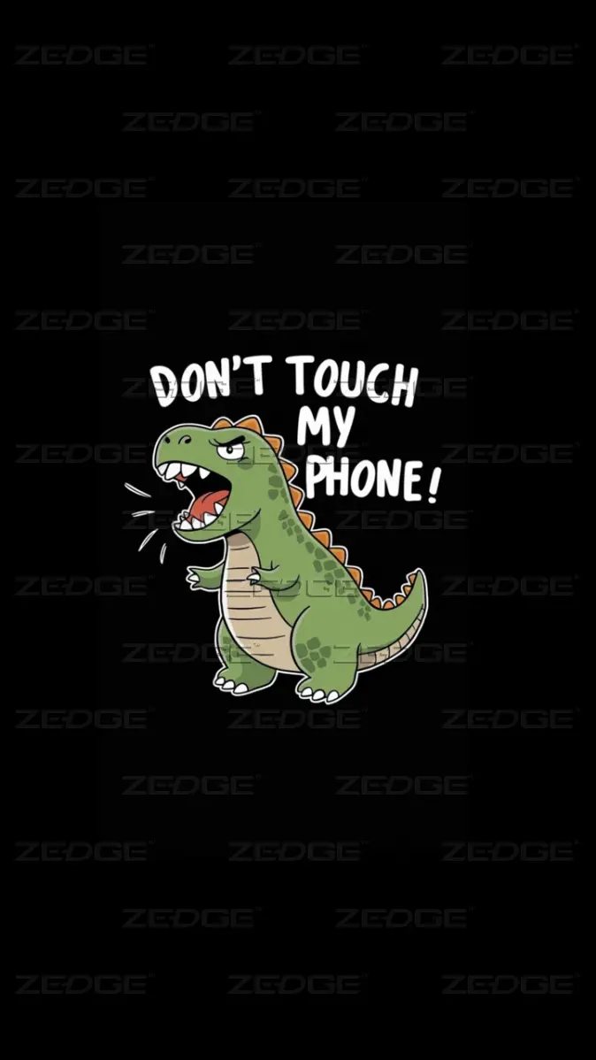 Dont touch my phone, cute dinosaur wallpaper