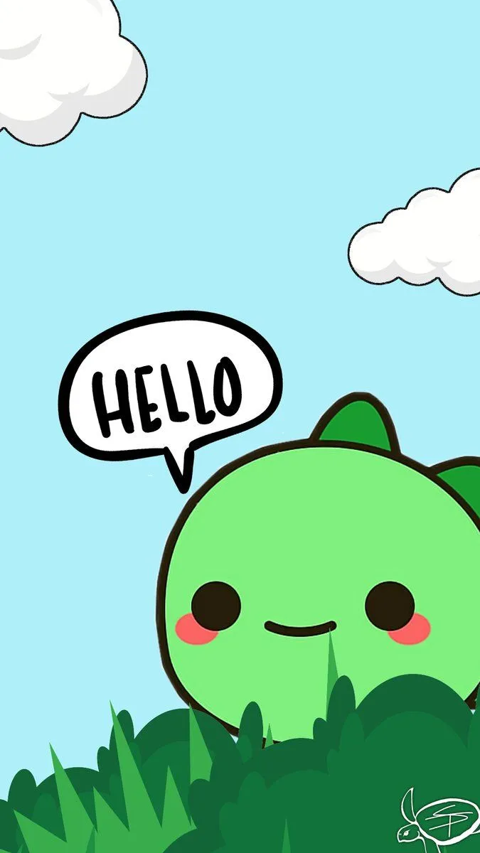 Here a cute dinosaur phone wallpaper for anyone. If you like a custom wallpaper for your phone, desktop or anything. Please don't be shy and DM me. #dino #phonewallpaper #kawaii #dinowallpaper