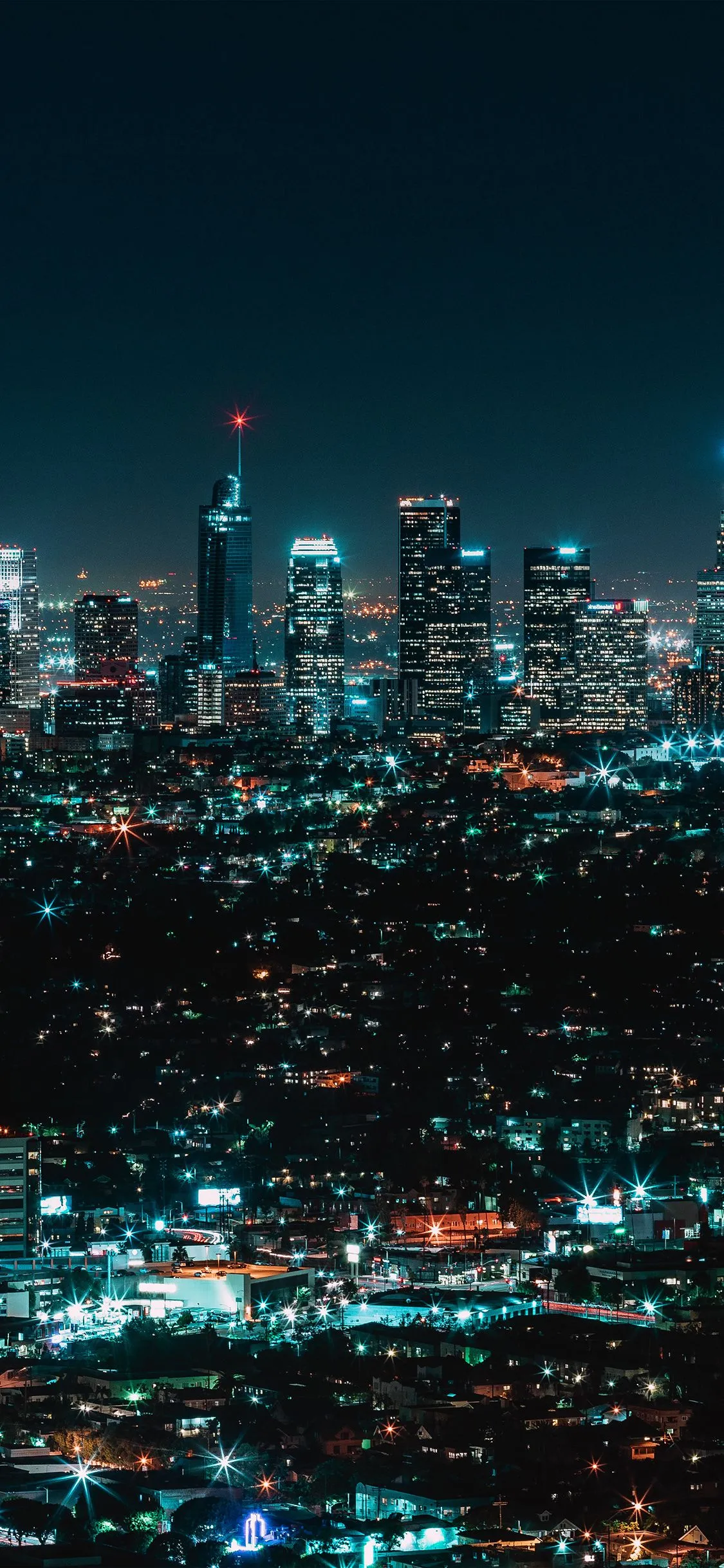 iPhone X wallpaper. city view night architecture building dark newyork