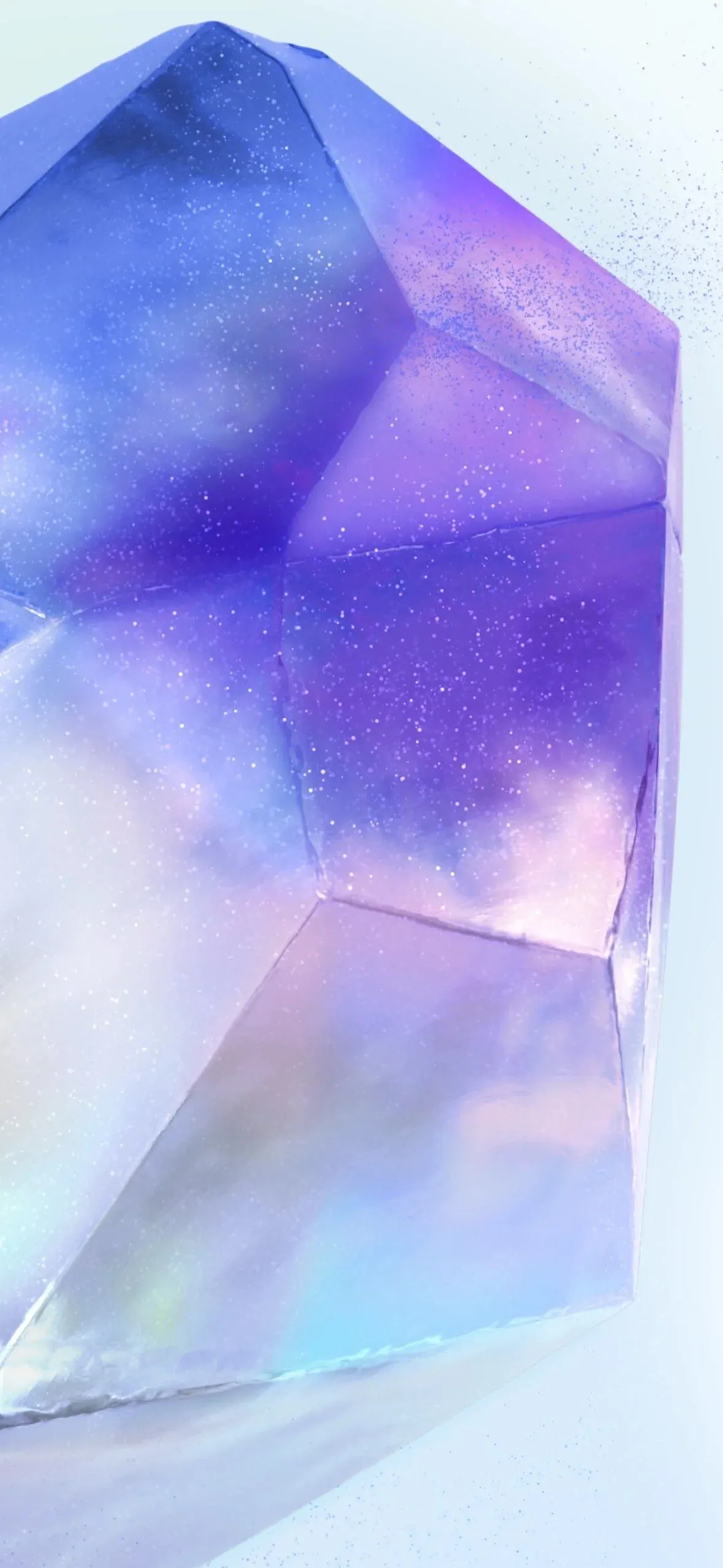 Samsung Galaxy A55 Wallpaper Purple Crystal Gemstones Android