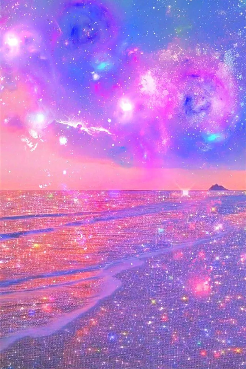 Crystal Beach. Cute galaxy, Pink galaxy background, Galaxy, Girly Pink Purple Galaxy HD phone wallpaper