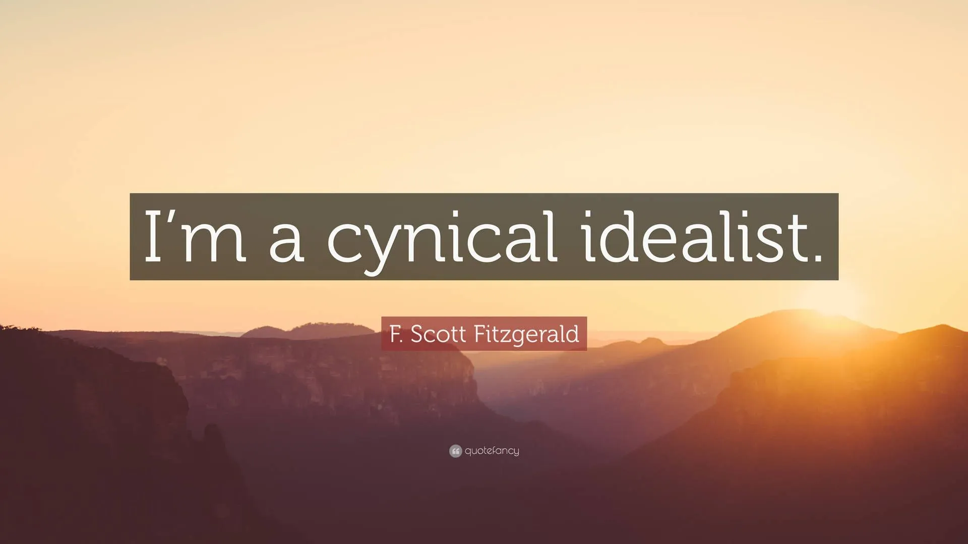 Download F. Scott Fitzgerald Cynical Idealism Wallpaper
