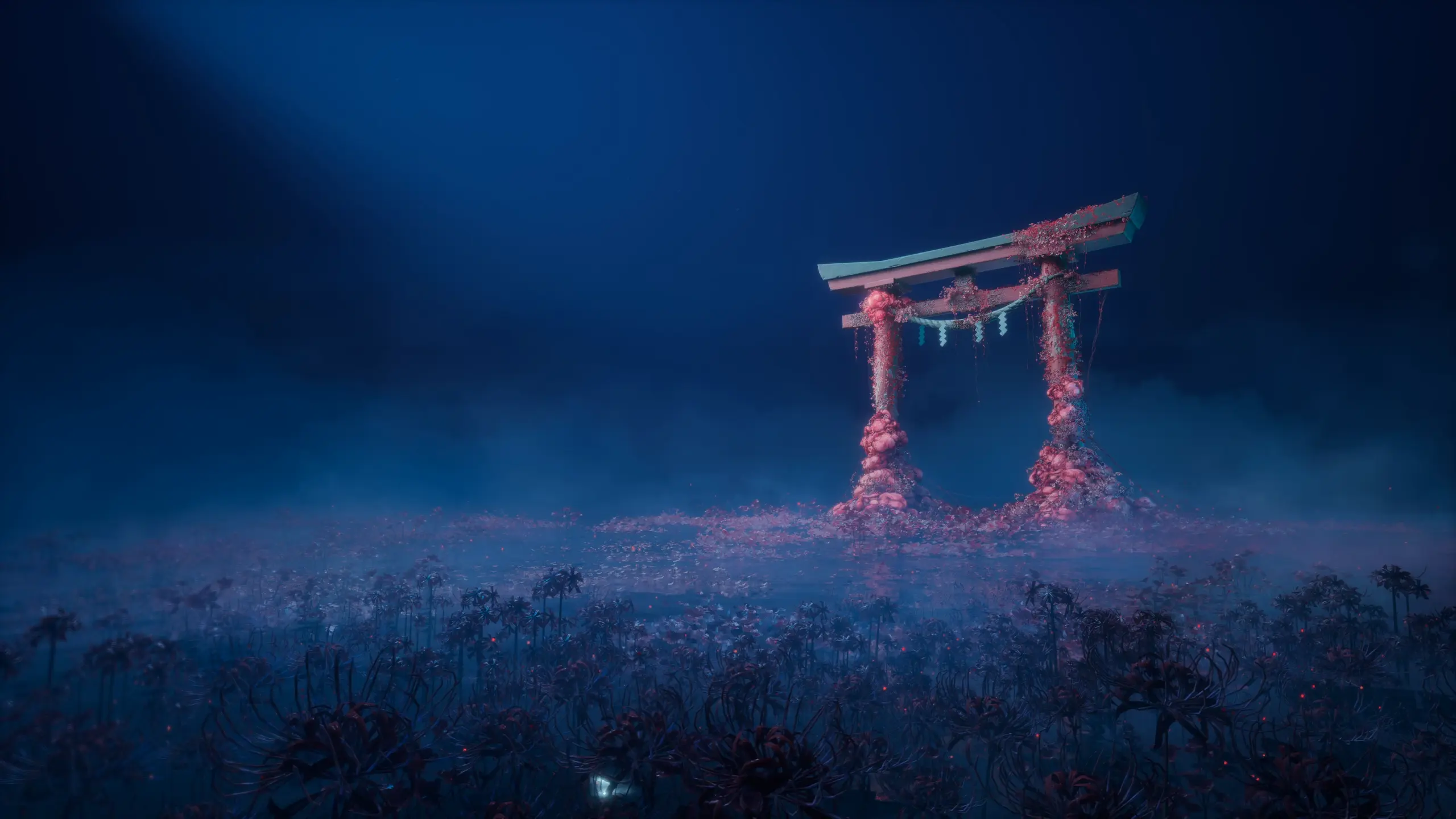 Live wallpaper Torii Gate (Silent Hill f) download on VSThemes.org