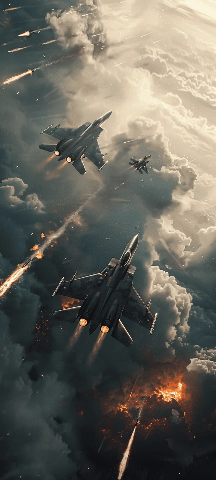 Fighter Jet Phone Wallpaper Made with Midjourney