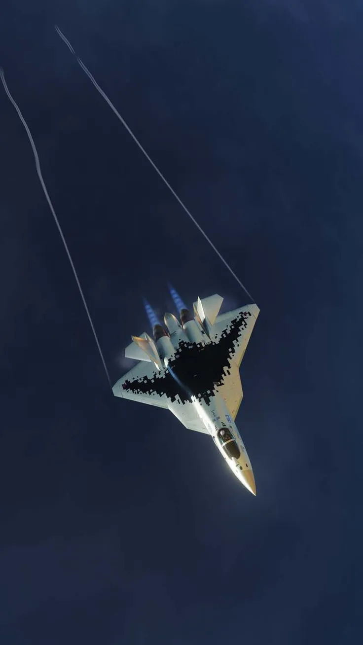 Sukhoi SU 57 Fighter Jet iPhone Wallpaper HD
