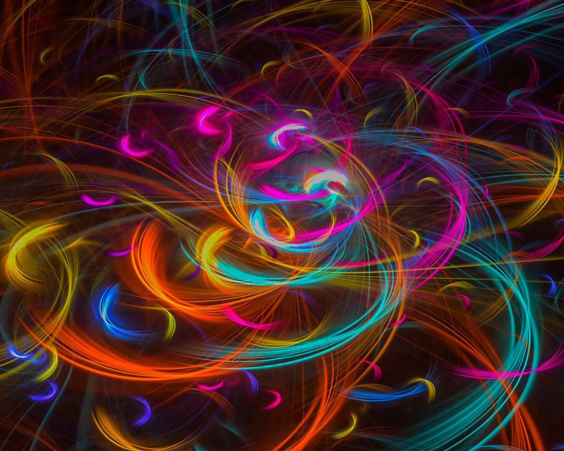 4K Ultra HD Bright Fractal Burst: Colorful Abstract Energy Wallpaperx4800