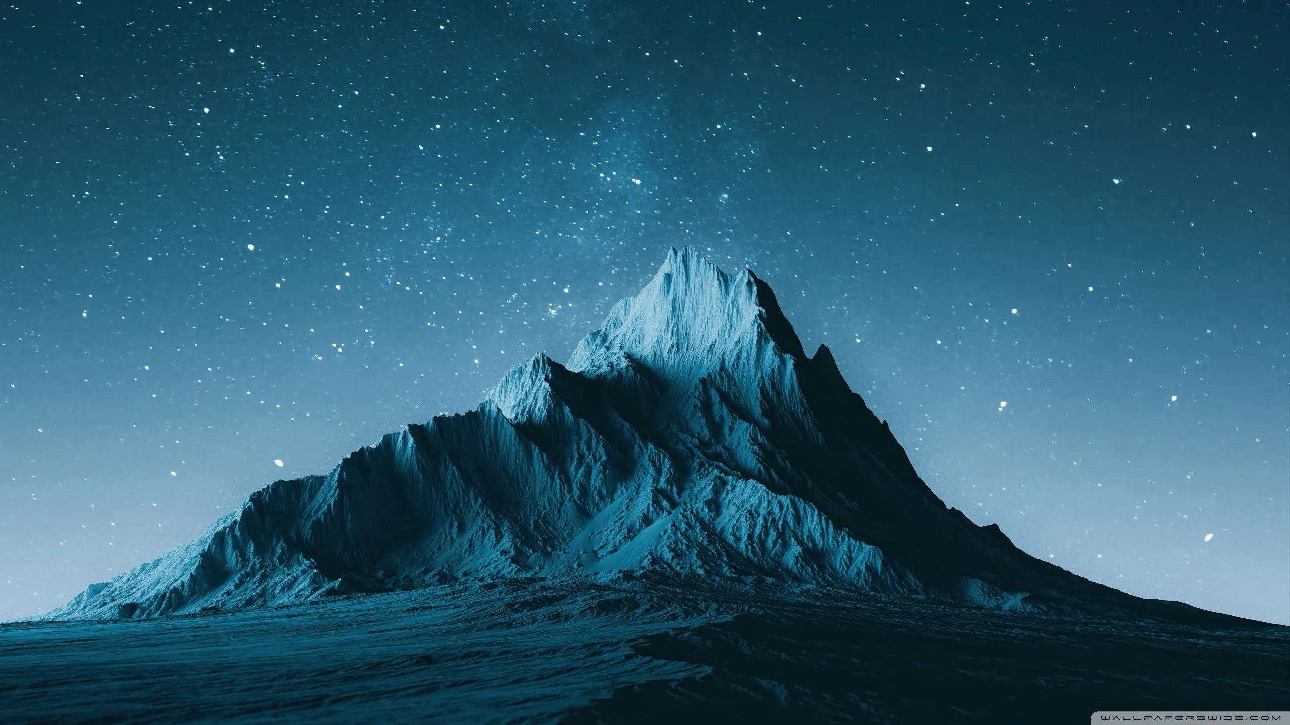 Mountain Beneath The Starry Sky 4K UHD Wallpaper for UltraHD Desktop and TV, Widescreen and UltraWide Display, Dual Monitor, Smartphone and Tablet Devices