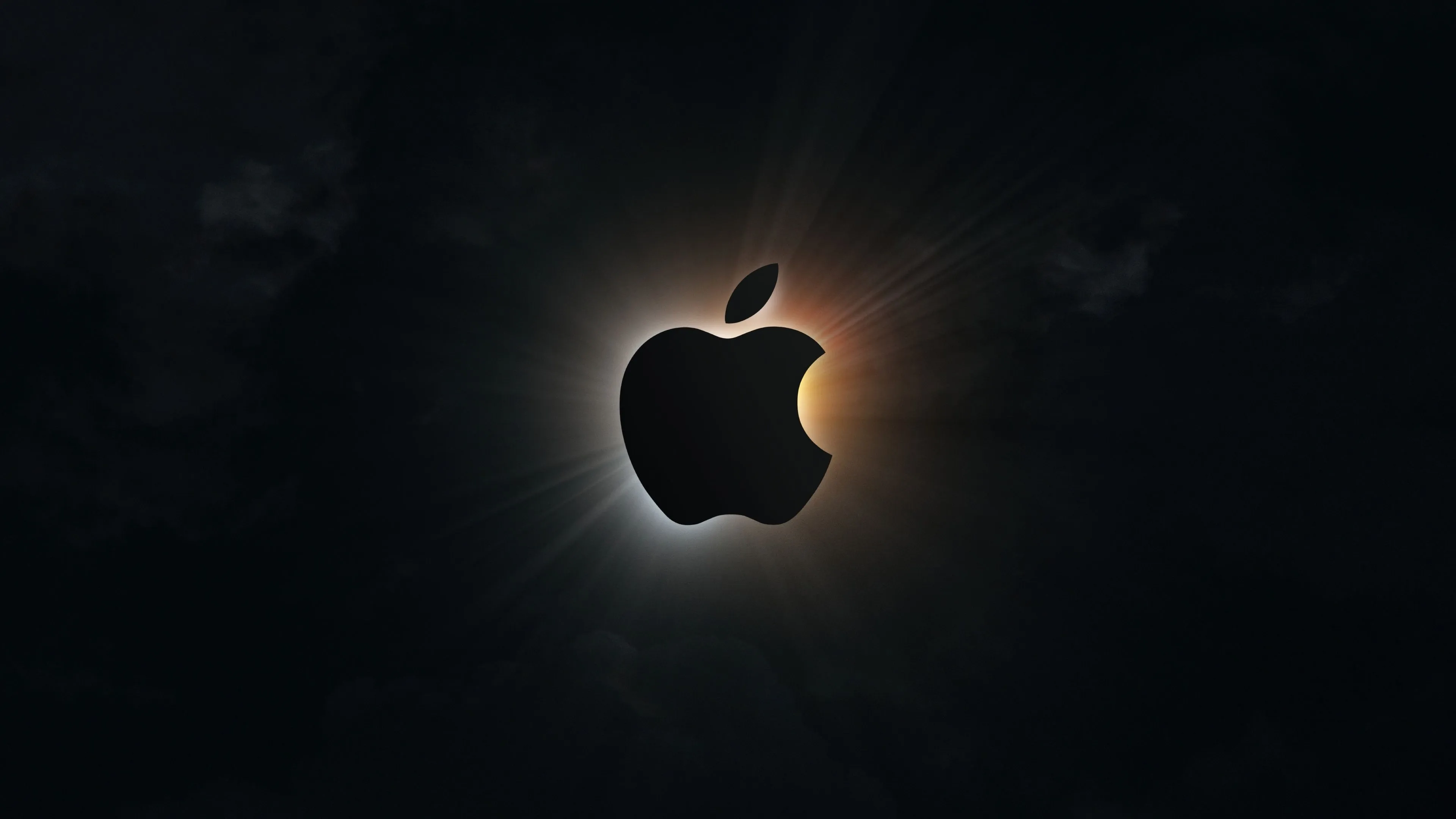 Apple logo Wallpaper 4K, Silhouette, Eclipse