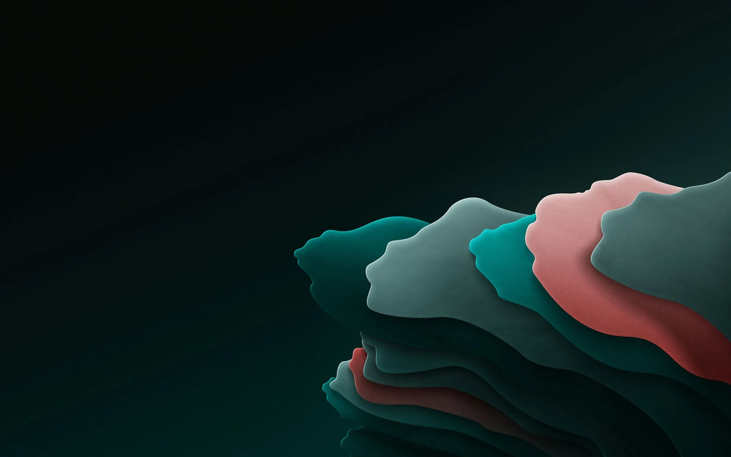 a black background with a red and green wave MacBook Air Wallpaper Download