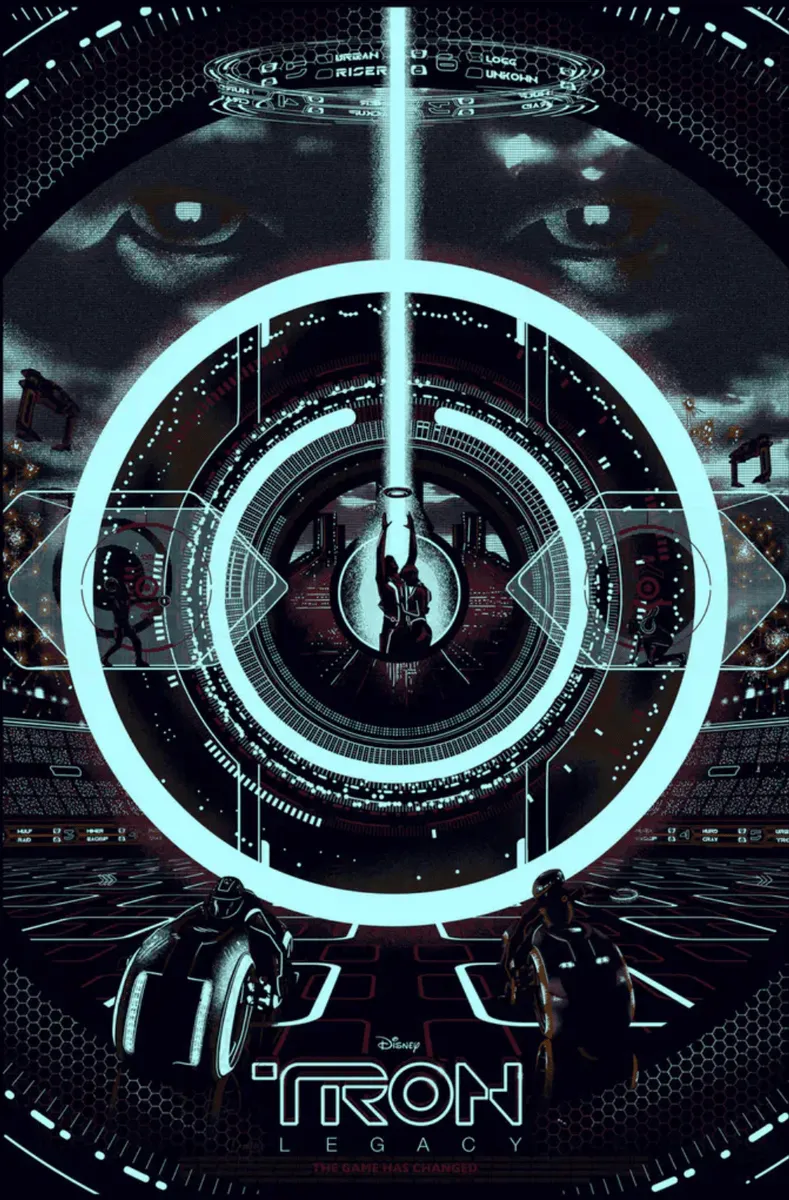 Tron Legacy Variant GID By Raid71 SIGNED Ltd Edition X 24 Poster Mondo Movie Art