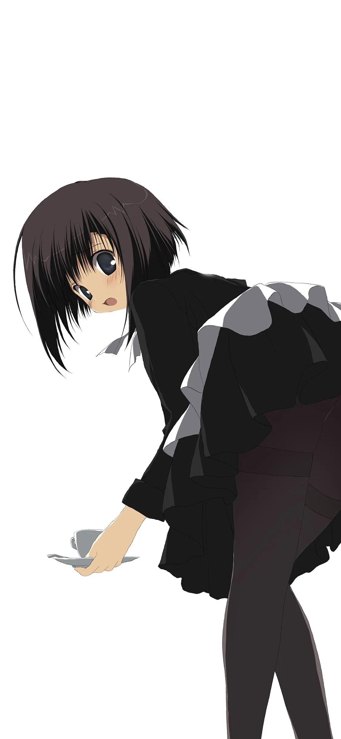 iPhone X wallpaper. girl anime black dress cute illustration art