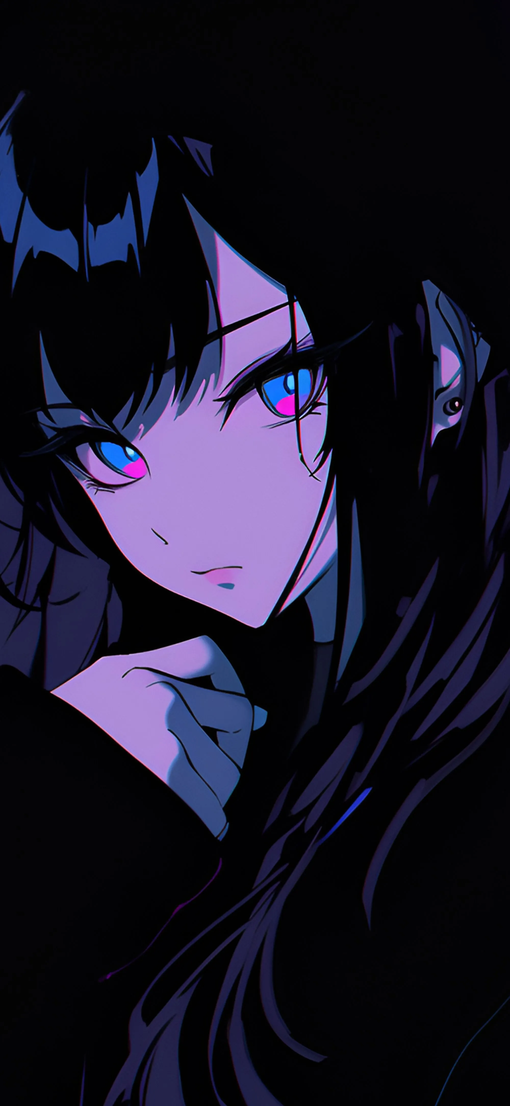 Cool Anime Girl Dark Hoodie Wallpaper Style Wallpaper
